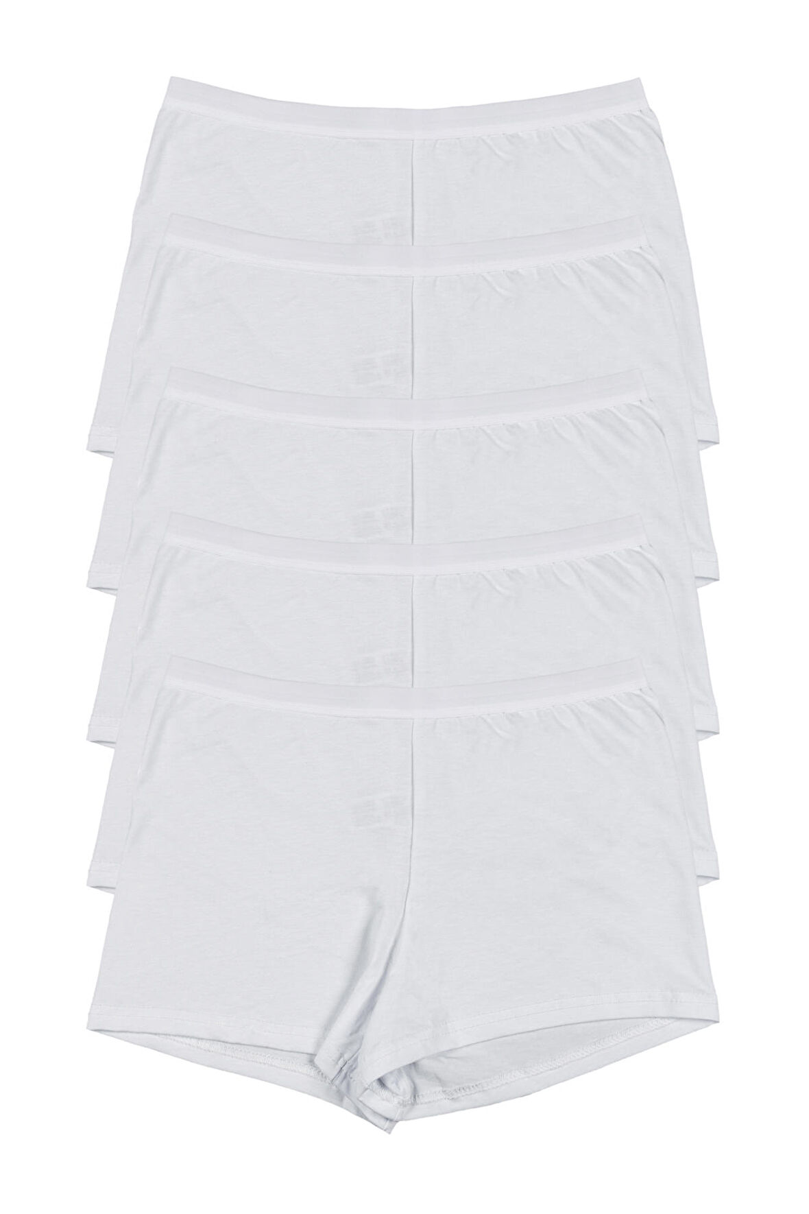 Kadın Boxer Külot 5 li Paket BEYAZ