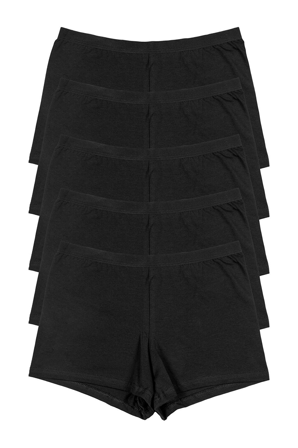 Kadın Boxer Külot 5 li Paket SİYAH
