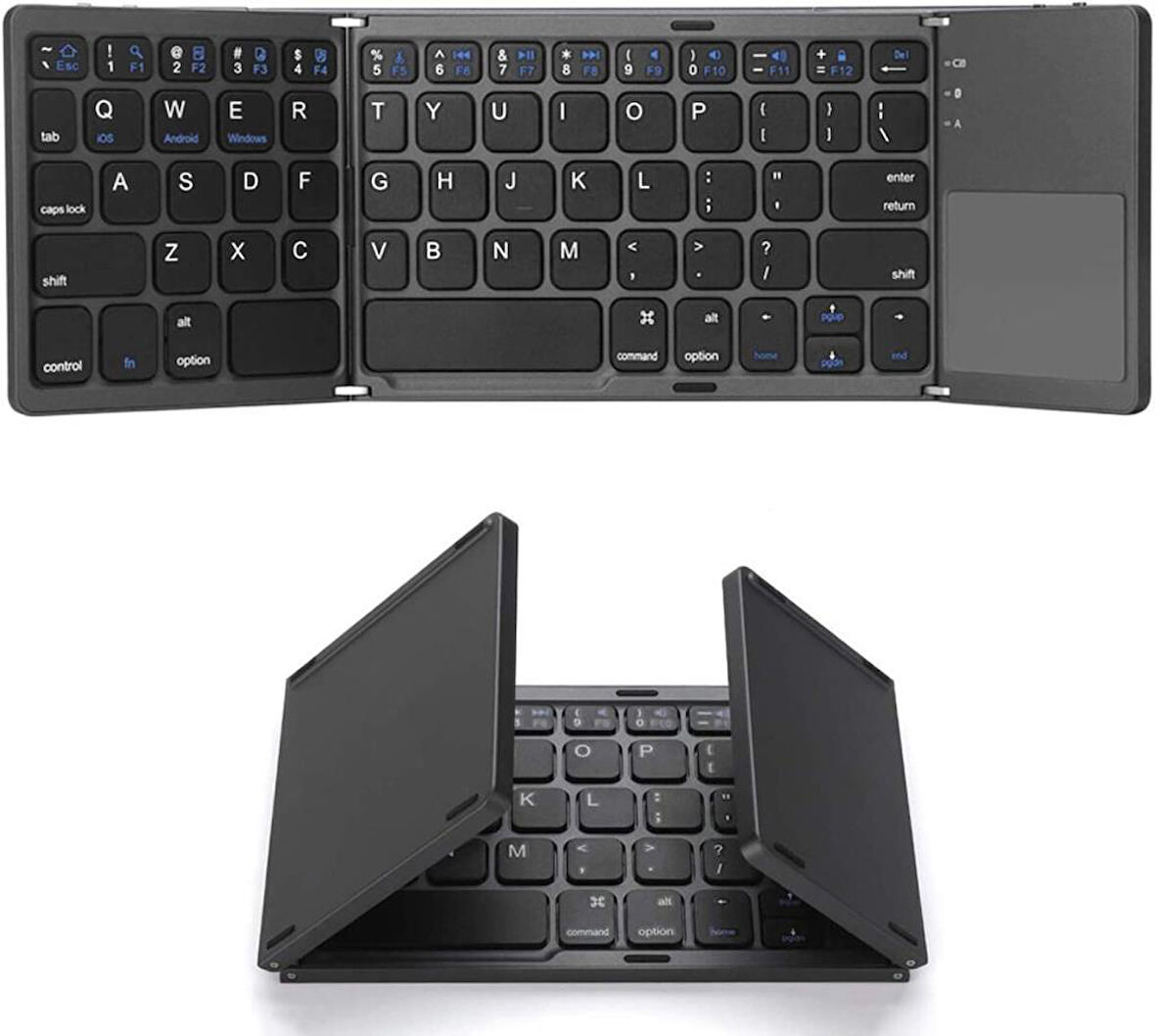 Acer Iconia Tab A10 10.1" Uyumlu Kablosuz Bluetooth TouchPad'li Şarj Edilebilir Katlanabilir Klavye