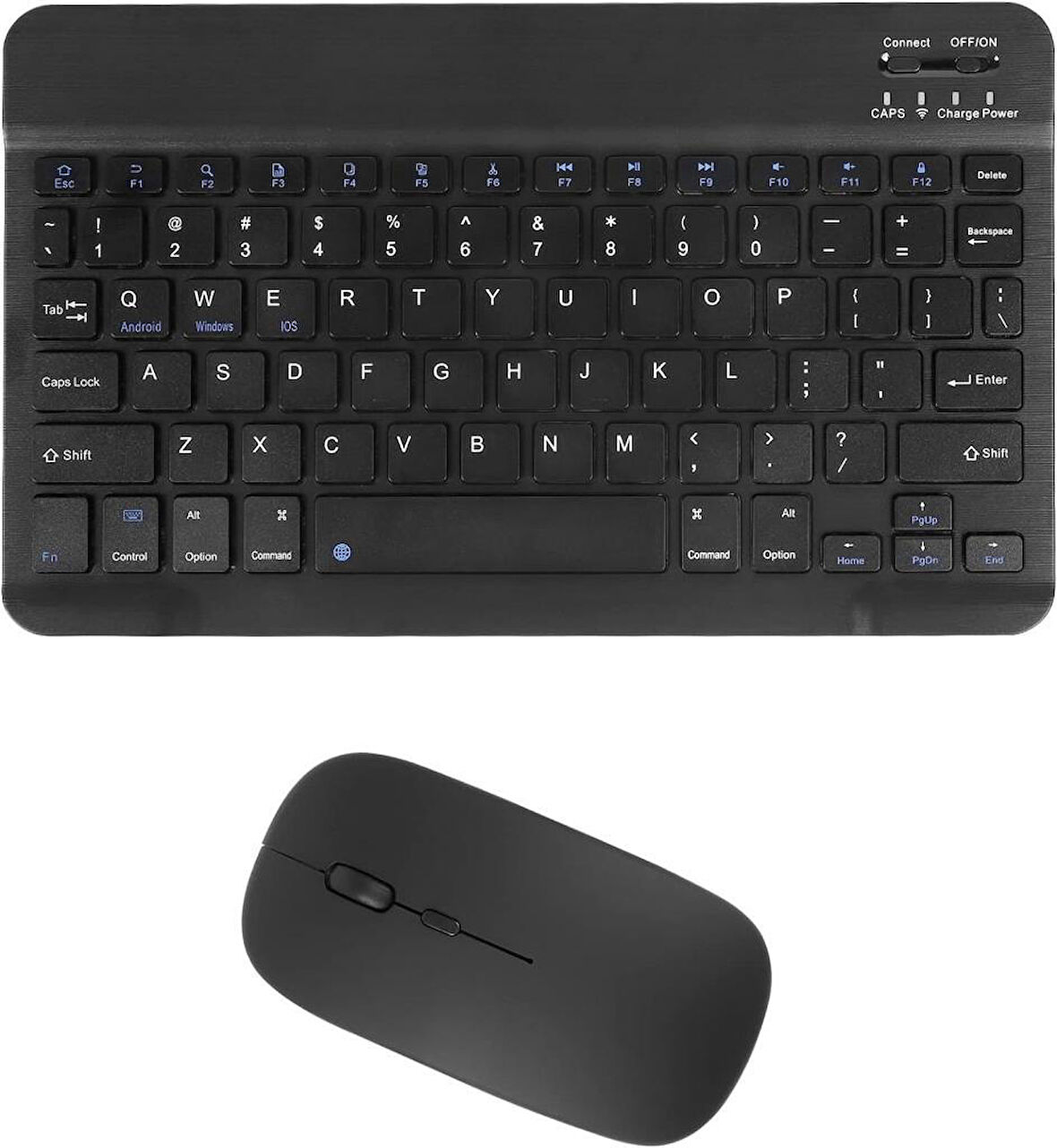 Samsung Galaxy Note 10.1" GT-N8005 Uyumlu Kablosuz Bluetooth Şarj Edilebilir Klavye Mouse Seti - Siyah