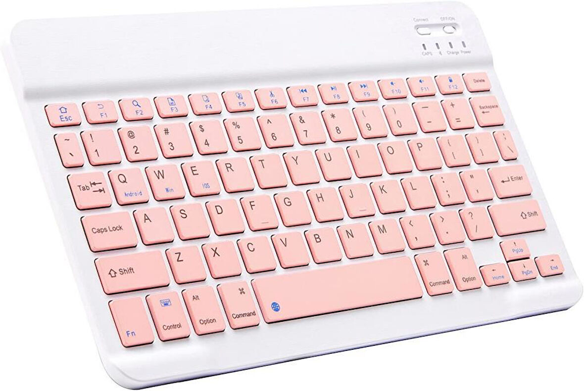 Honor Pad 9 12.1" Uyumlu Kablosuz Bluetooth Şarj Edilebilir Klavye - Pembe