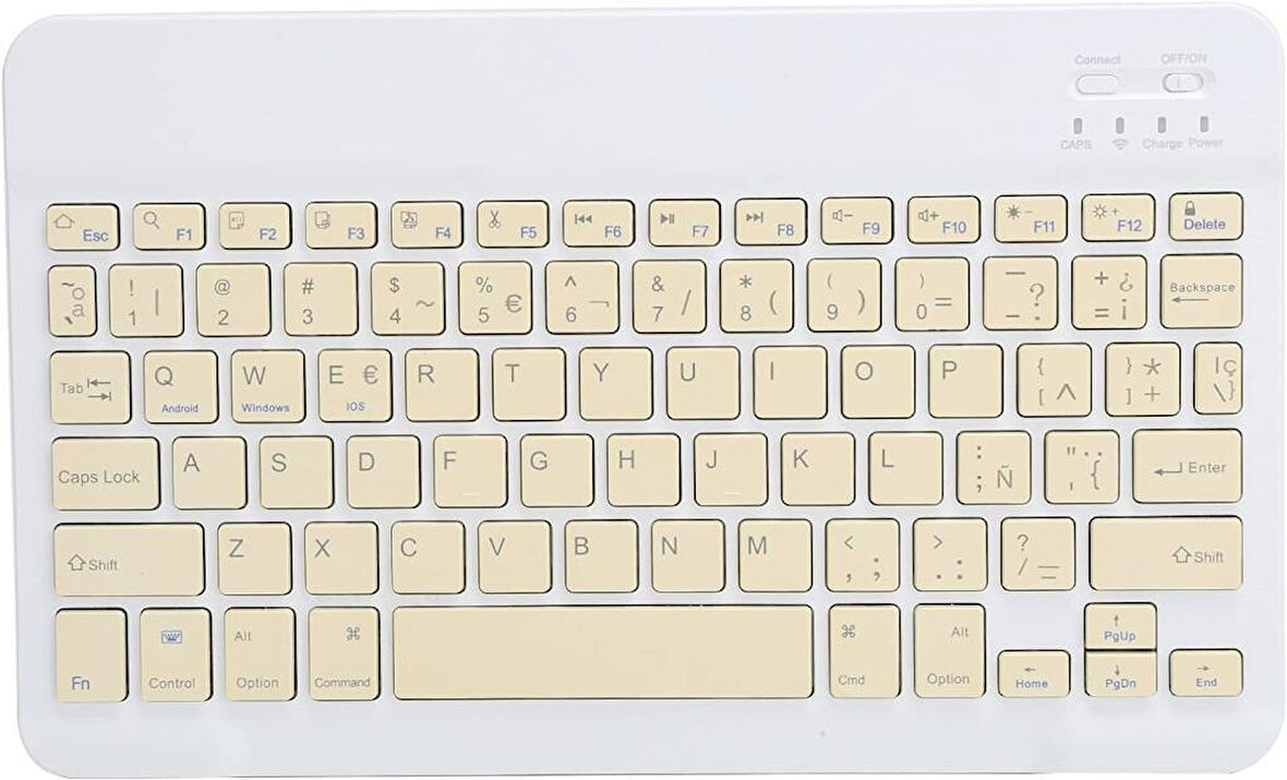 Wenn Ultra TK-E156A 15.6" Uyumlu Kablosuz Bluetooth Şarj Edilebilir Klavye - Sarı