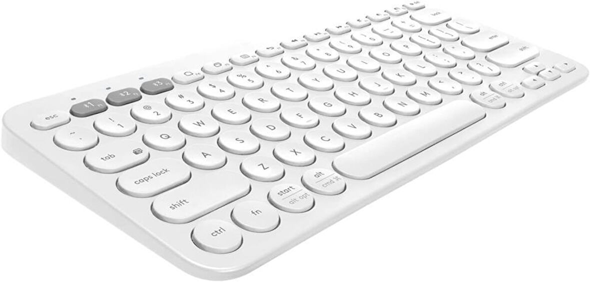 Piranha 8032 8" Uyumlu Kablosuz Bluetooth Pilli Türkçe Q Klavye - Beyaz