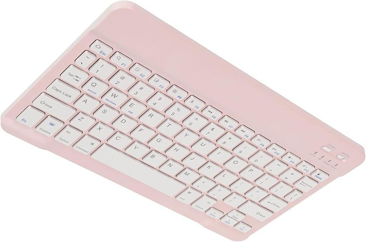 Philips M10 10.1" Uyumlu Kablosuz Bluetooth Şarj Edlebilir Türkçe Q Klavye - Pembe