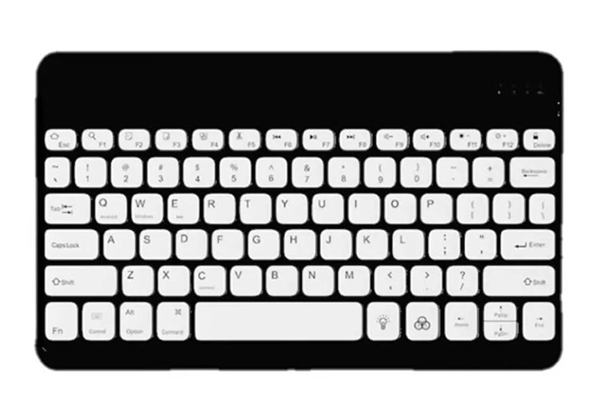 Apple iPad Mini 6 2021 6. Nesil 8.3" Uyumlu Kablosuz Bluetooth Şarj Edlebilir Türkçe Q Klavye - Siyah