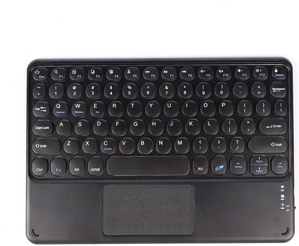 iXtech IX 701 7" Uyumlu Kablosuz Bluetooth Şarjlı TouchPad'li Türkçe Q Klavye - Siyah
