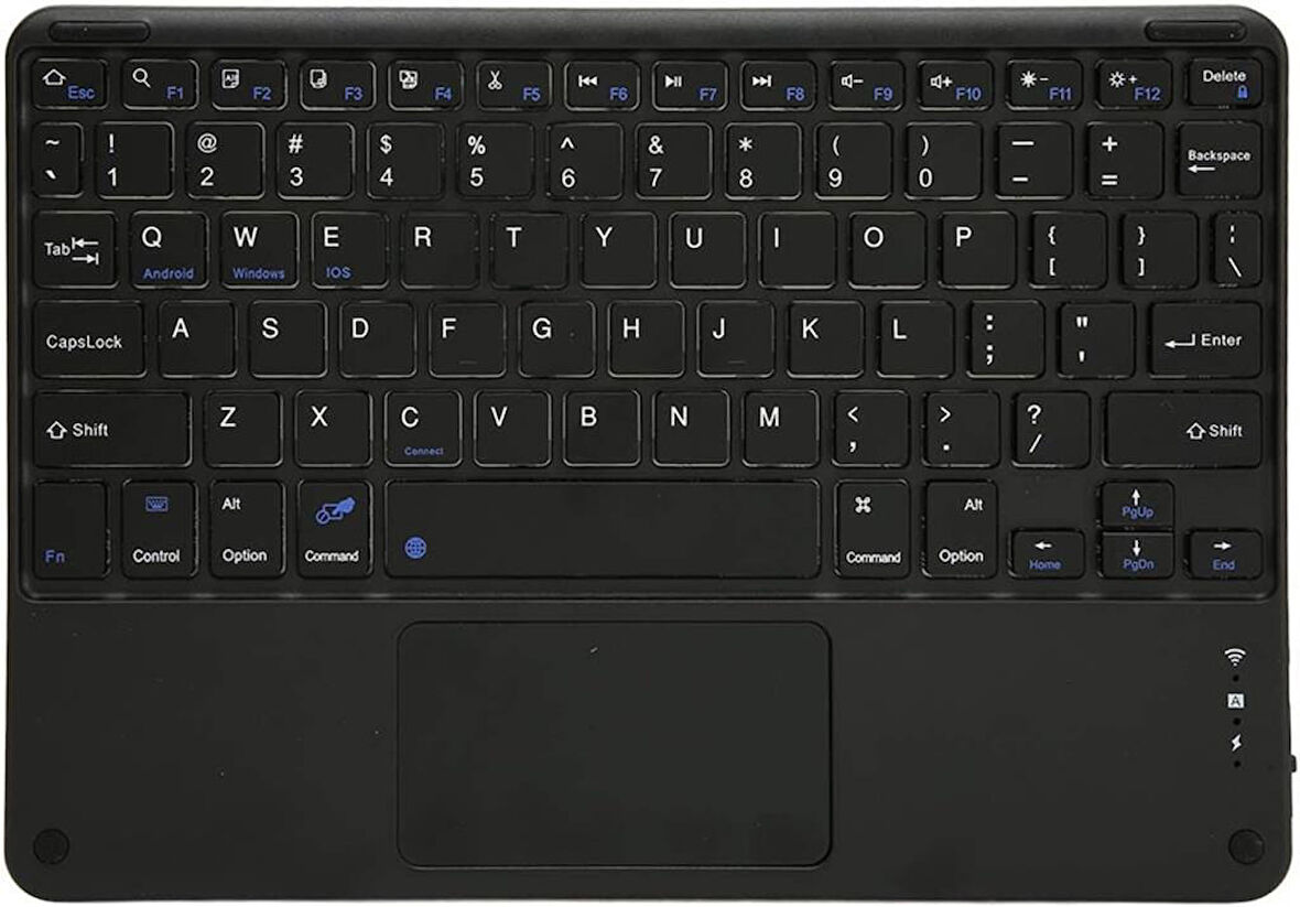 Xiaomi Redmi Book S 12.4" Uyumlu Kablosuz Bluetooth Şarjlı TouchPad'li Türkçe Q Klavye - Siyah