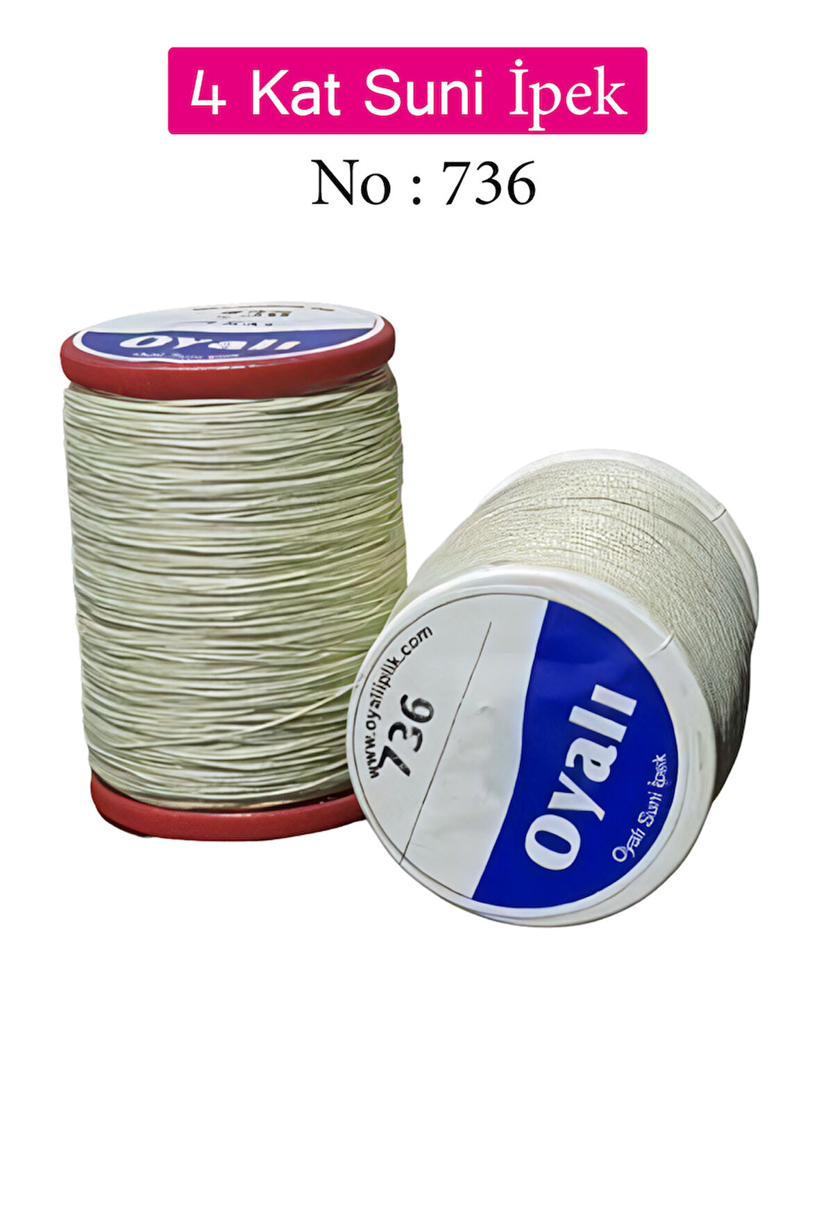 Oyalı 4 Kat Suni İpek İplik İğne Oyası Boncuk İpi Tığ Oyası No:736