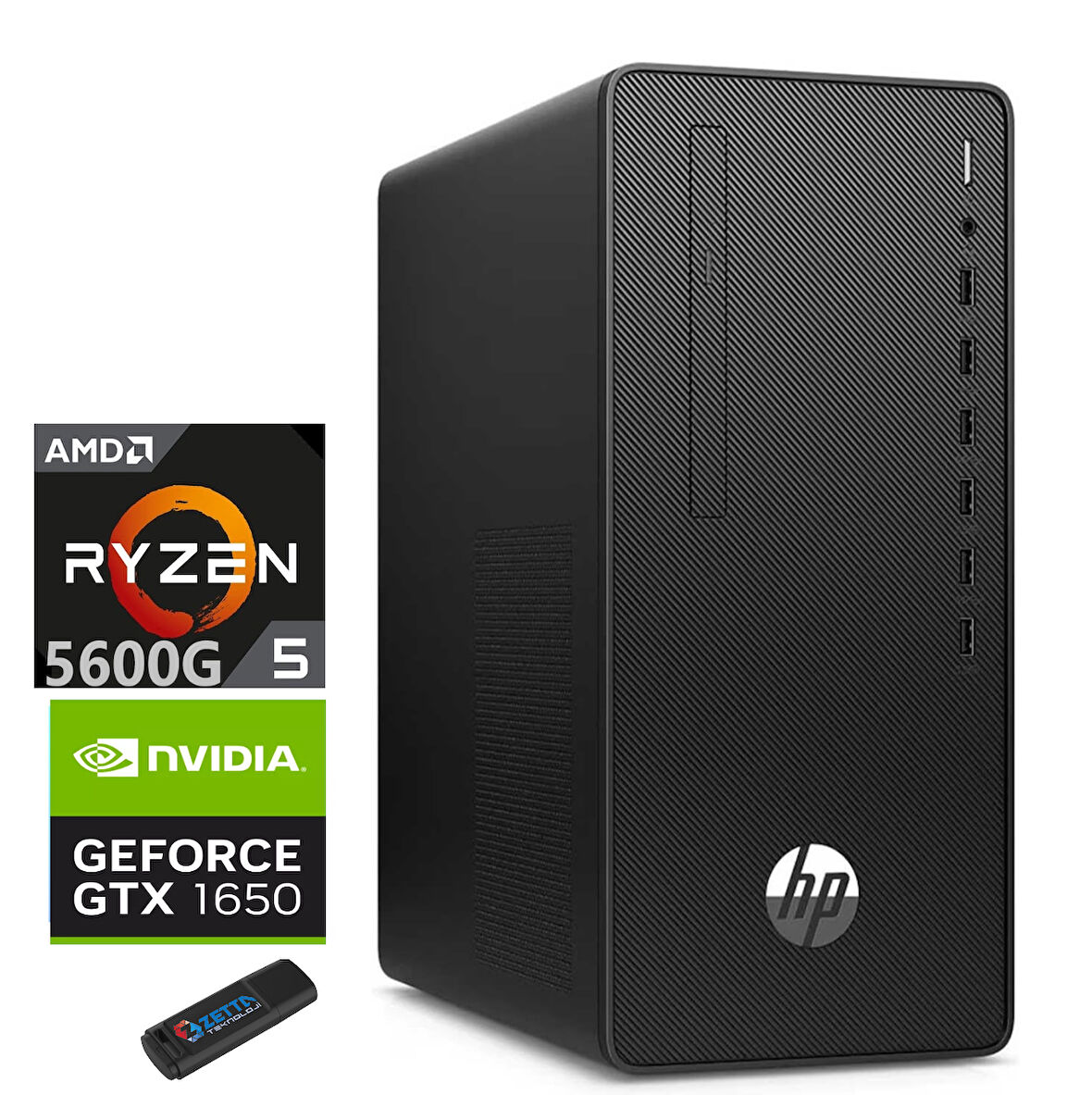 Hp 295G8 Ryzen 5-5600G 64GB 2tb SSD 4gb GTX1650 WINDOWS11HOME Masaüstü Blgisayar CA54TDET39+ZETTAUSBBELLEK