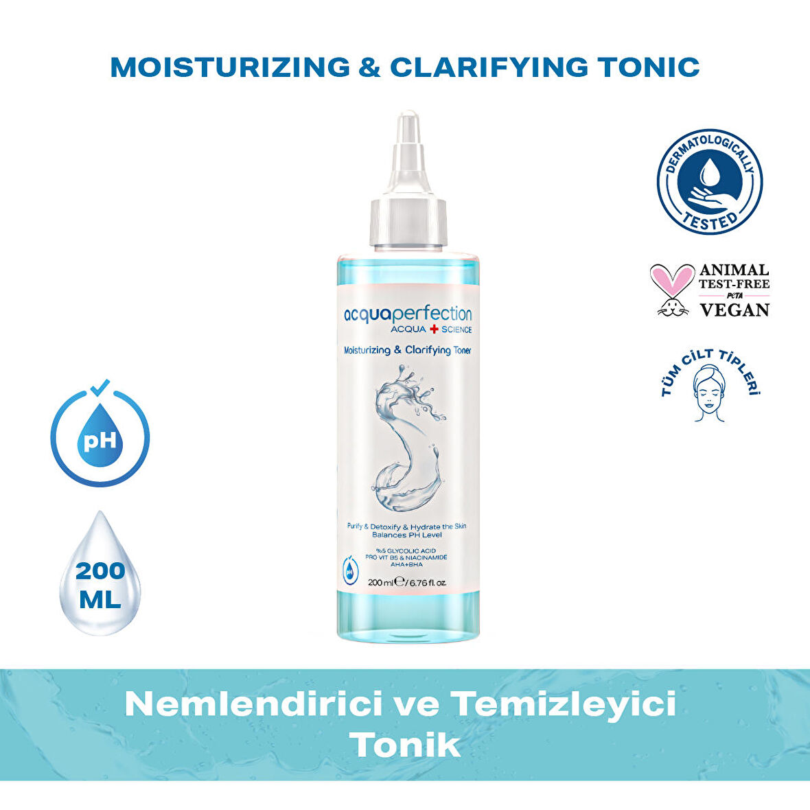 Moisturizing & Clarifying Nemlendirici ve Temizleyici Tonik 200 ml