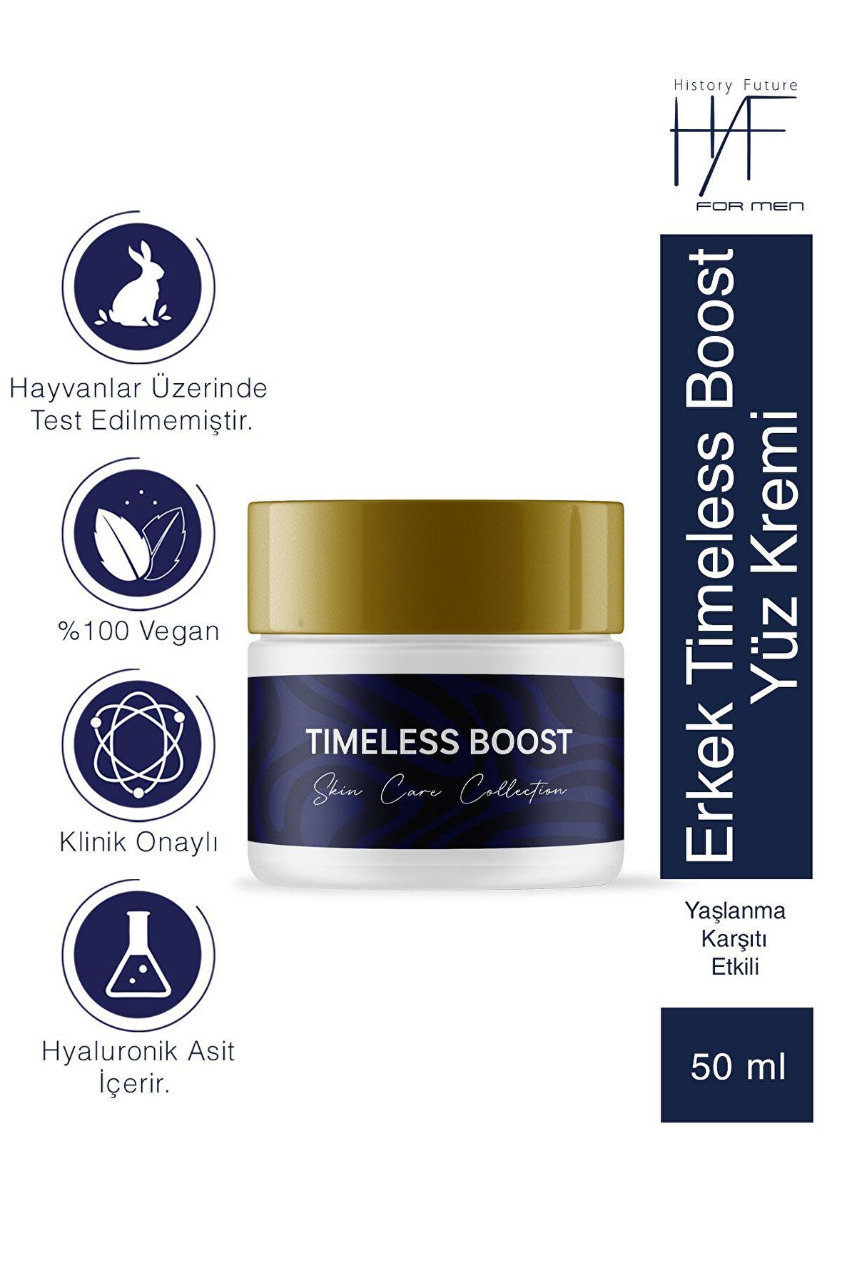 Erkeklere Özel Timeless Boost Yaşlanma Karşıtı Nemlendiren Sıkılaştırıcı Canlandırıcı Yüz Kremi 50ml