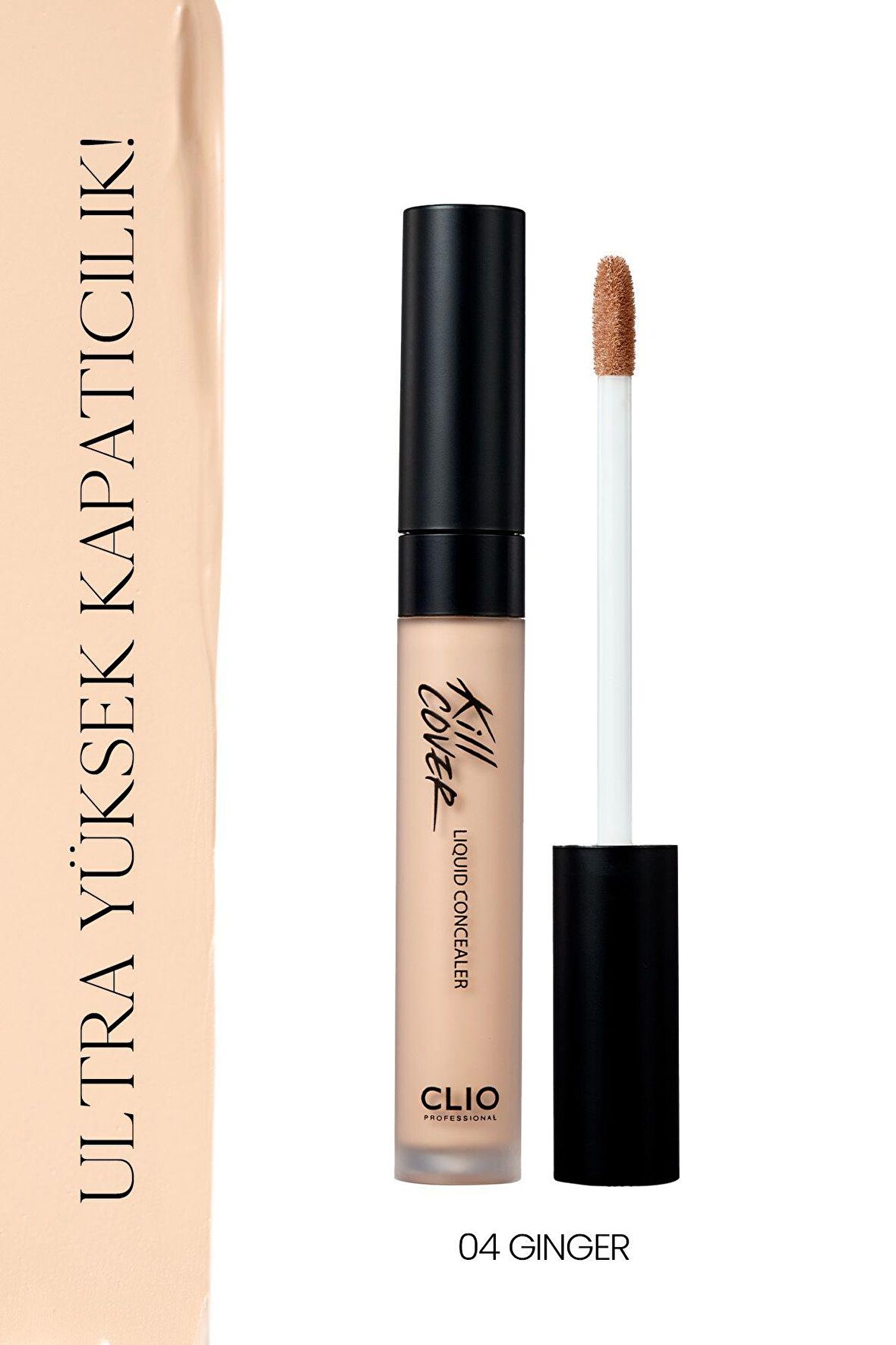 Uzun Süre Kalıcı, Pürüzsüz Dokuya Sahip Concealer Clio Kill Cover Liquid Concealer (04 Ginger)