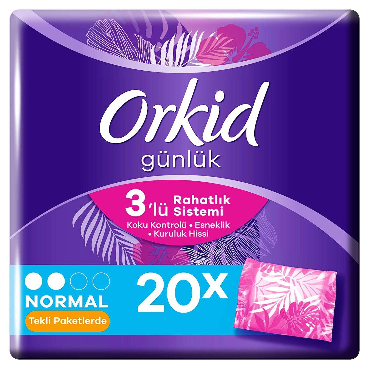 Orkid Günlük Ped Günlük Koruma Tekli Paket 20 Ped (Tekli Paketlerde)