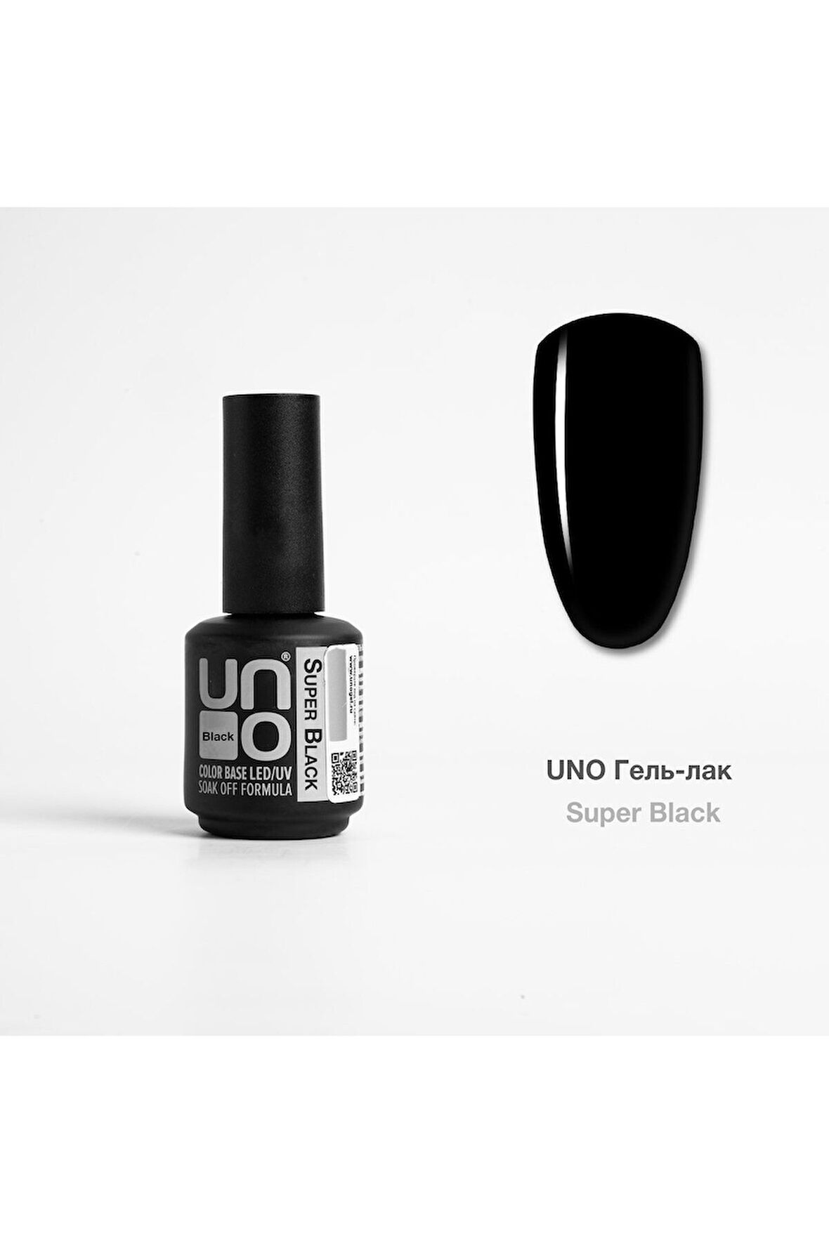 UNO GEL POLISH SUPER BLACK 15ML