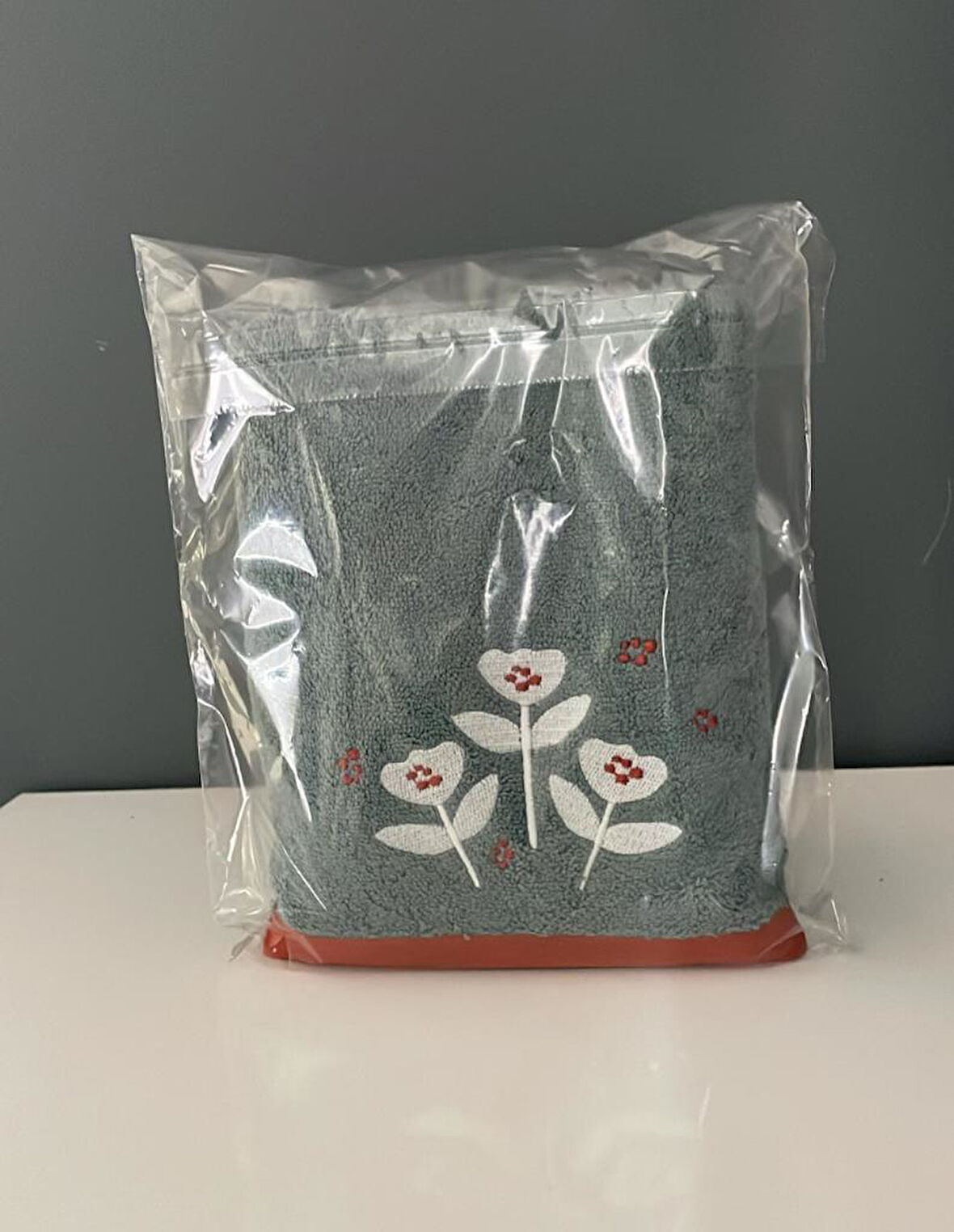 APRİCİTAS 50X90 TURKUAZ ÇİÇEKLİ HAVLU