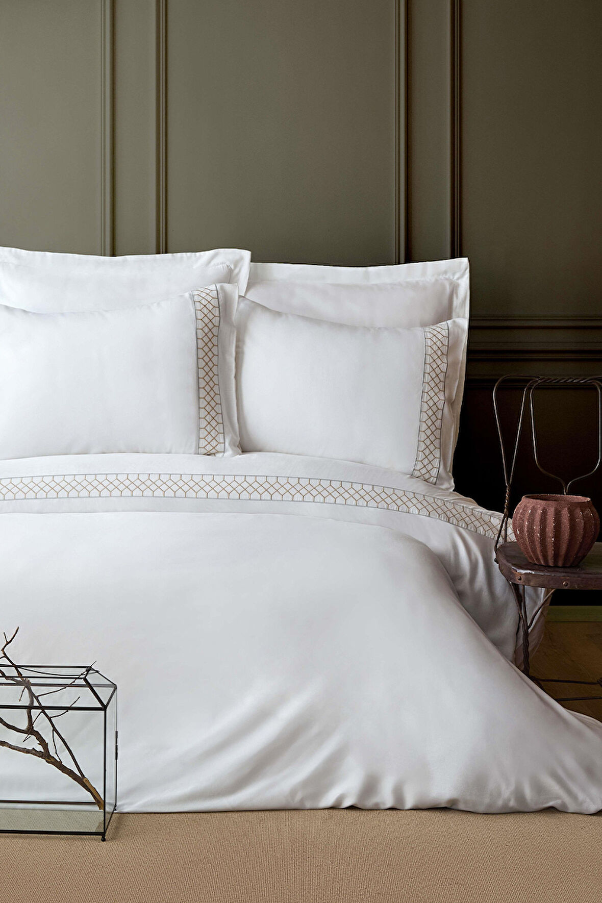 Apricitas Home Hera White King Size %60 Bambu %40 Pamuk Nevresim Takımı