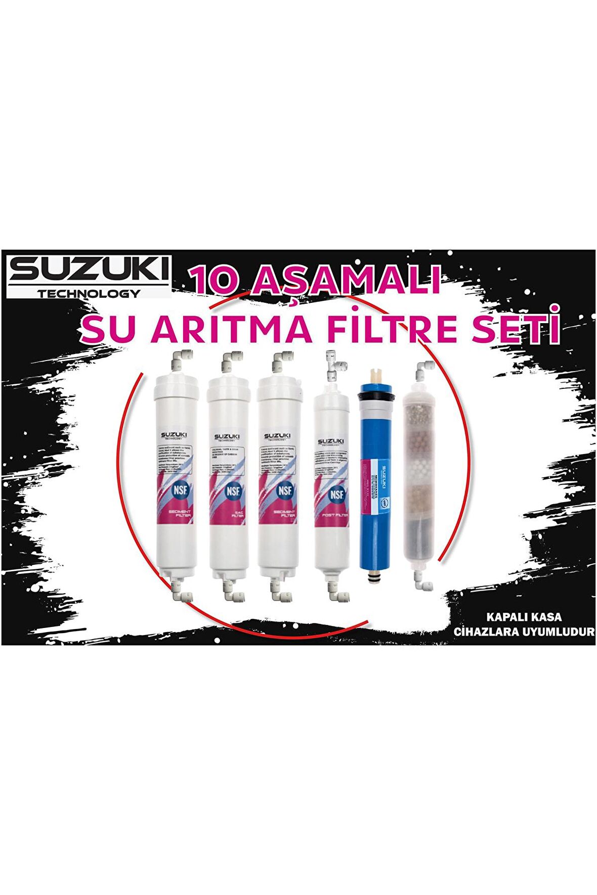 Tüm Kapalı Kasa Su Arıtma Cihazları Için 10 Aşamalı Filtre Seti