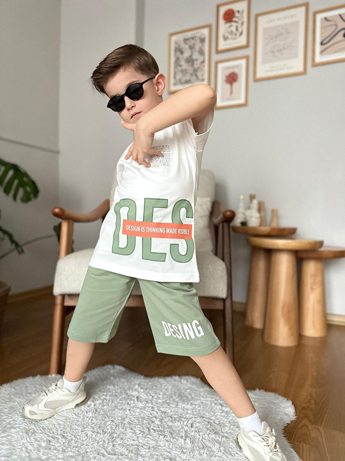 Design Çift Baskı Garson 2li Takım