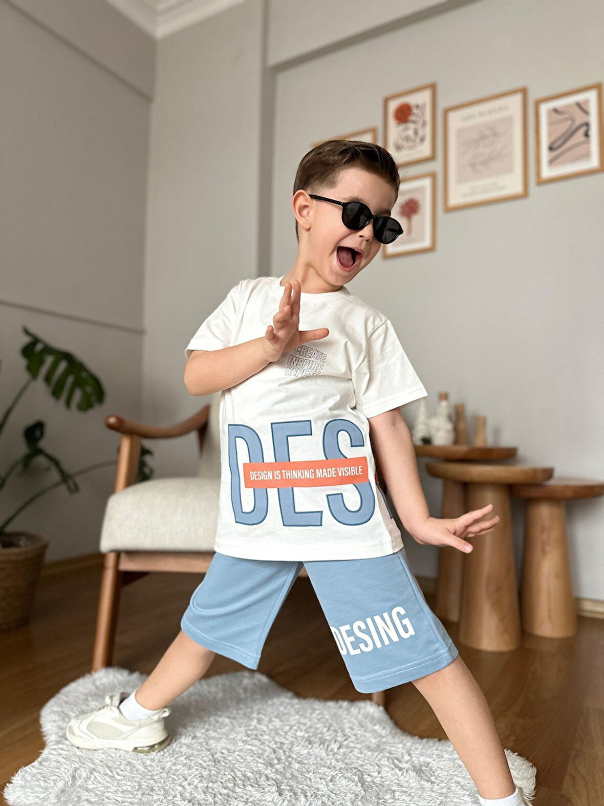 Design Çift Baskı Garson 2li Takım