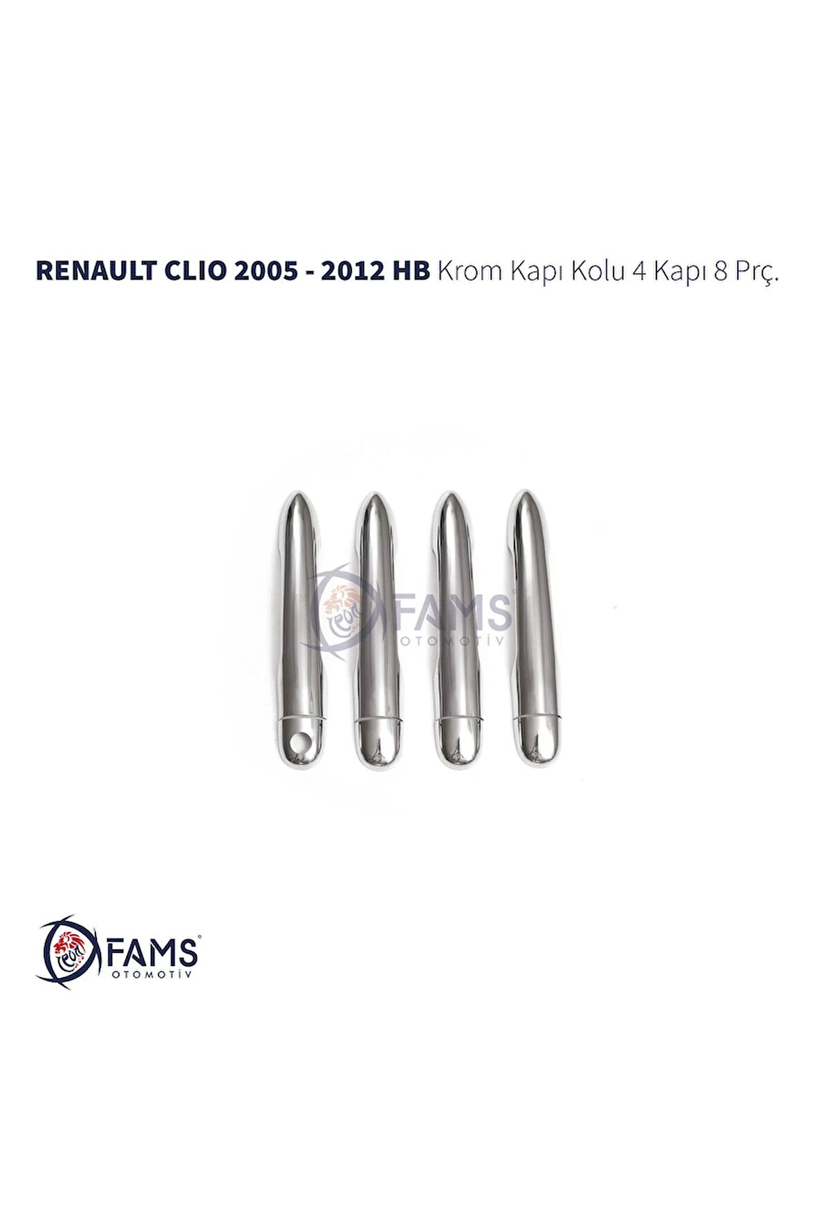 Renault Clio 3 Hb Krom Kapı Kolu 4 Kapı 2005-2012 Paslanmaz Çelik