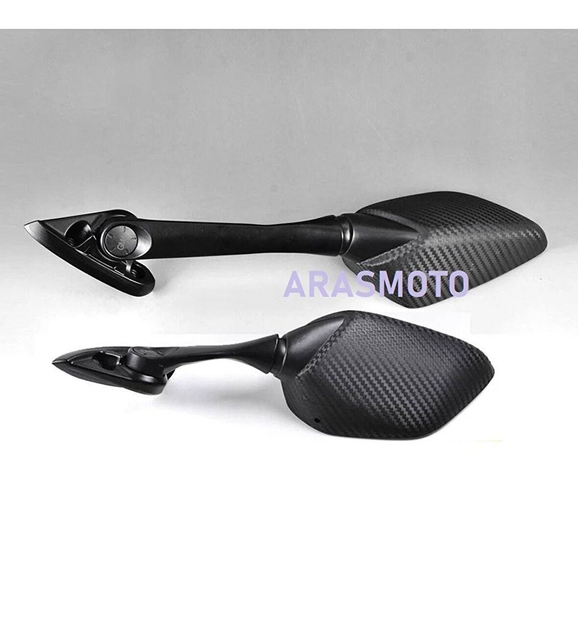 Yamaha Yzf R25 Ayna Takımı Karbon Görünümlü Katlanabilen+Montaj Vidaseti 2014-2018 _Supermoto