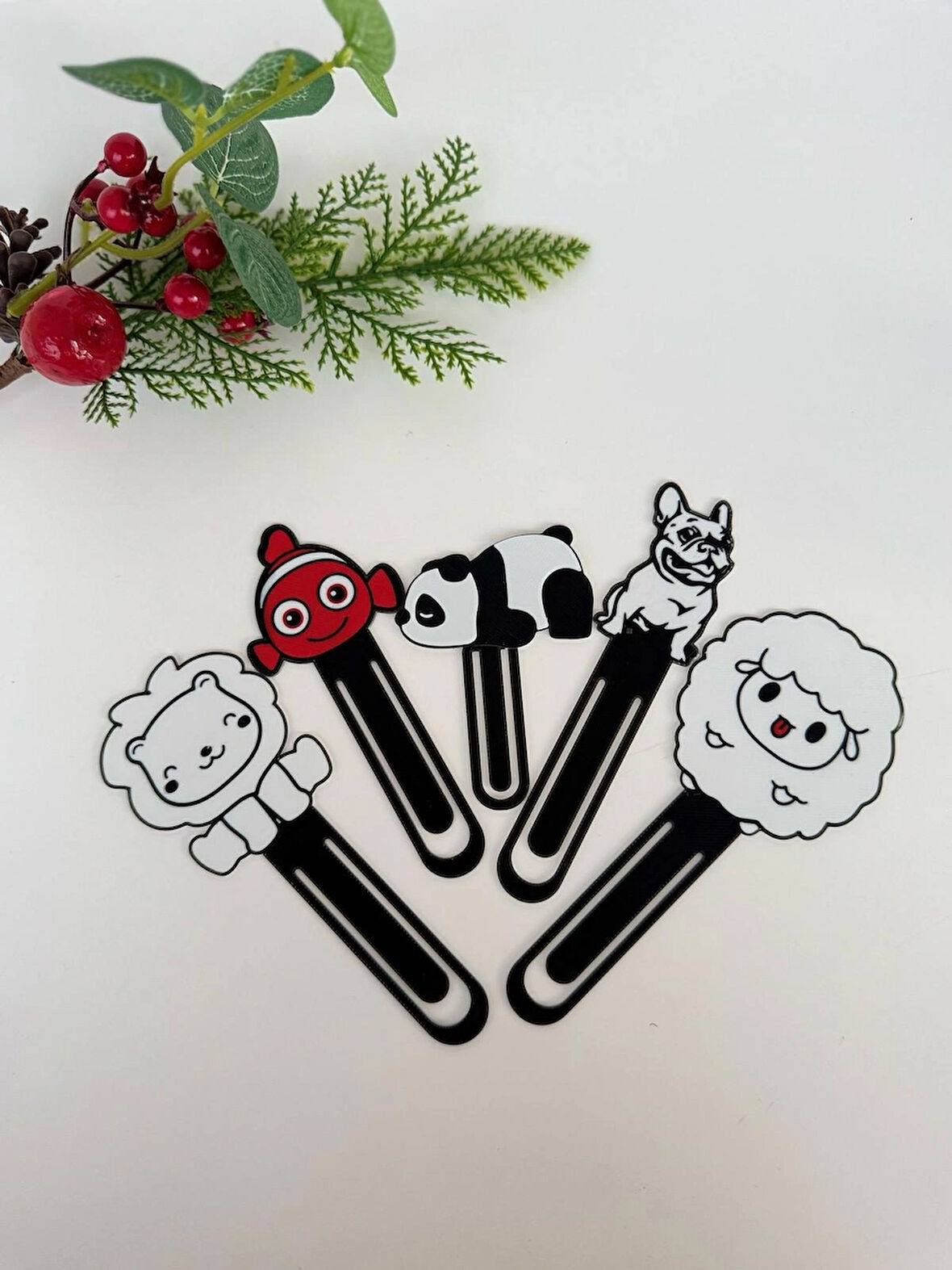 Sevimli Hayvan Figürlü Kitap Ayracı 5’li Set-Çocuklara Özel Eğlenceli Okuma Arkadaşı