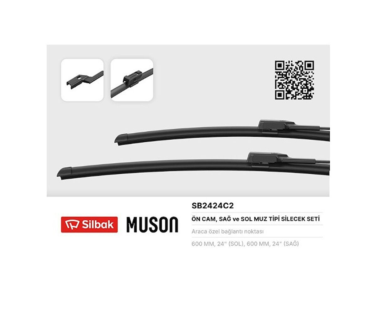 SİLECEK SÜPÜRGESİ T7 60CM+60CM 12> AMOROK 15>TRANSPORTER İNCE TİP DÜĞMELİ