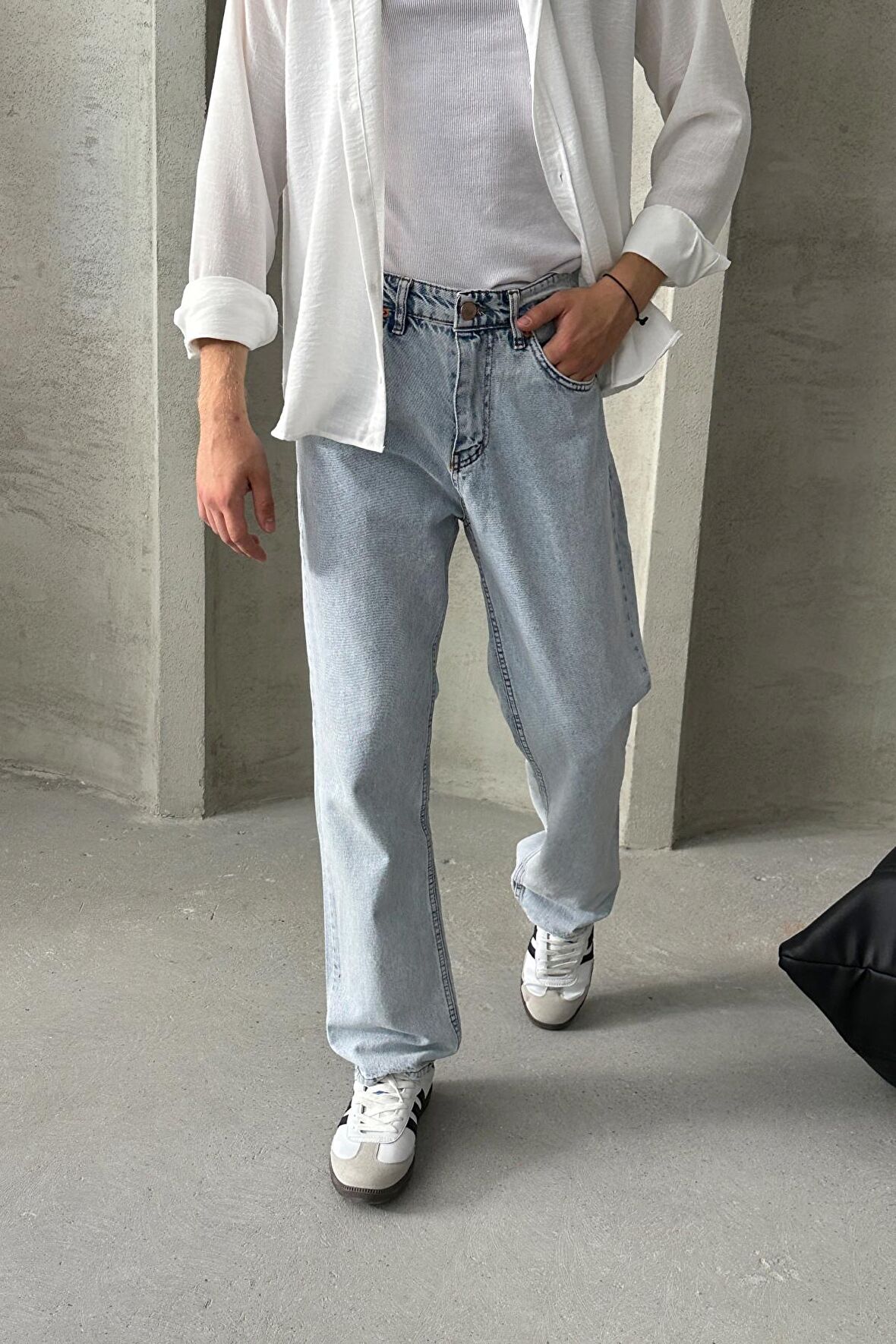 HYMAN Erkek Baggy Jean Pantolon