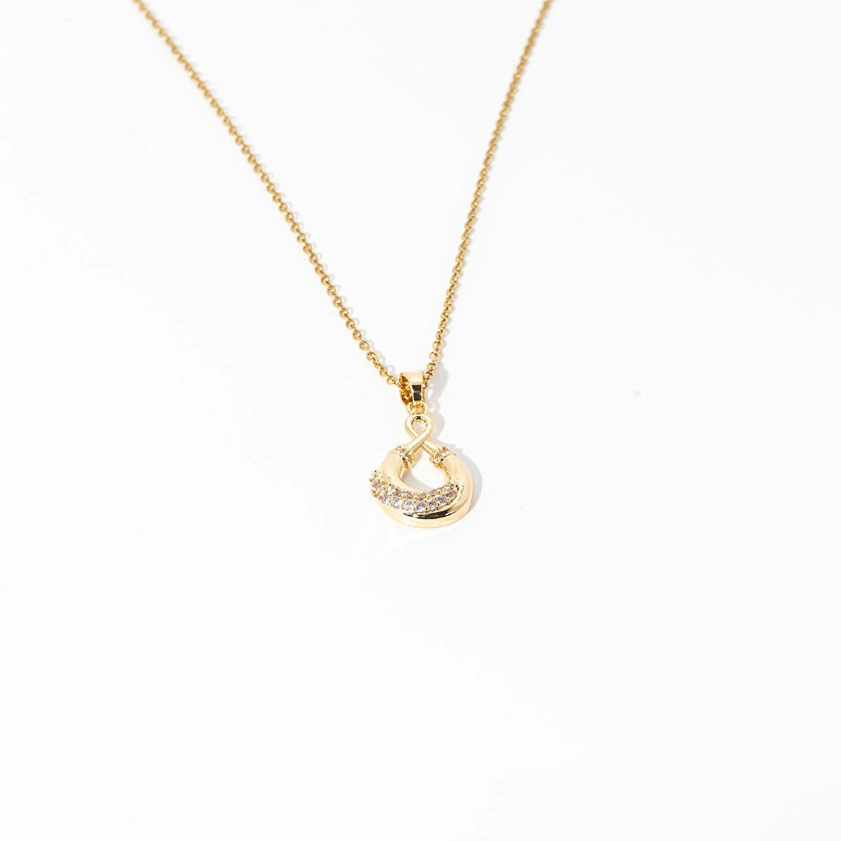 Biem 316L Çelik Zirkon Taşlı İdil Kolye