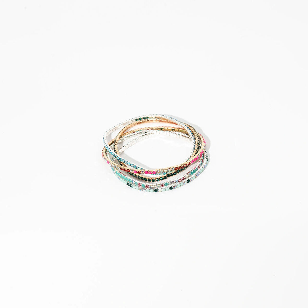 Biem Renkli Taşlı Lastik Bileklik