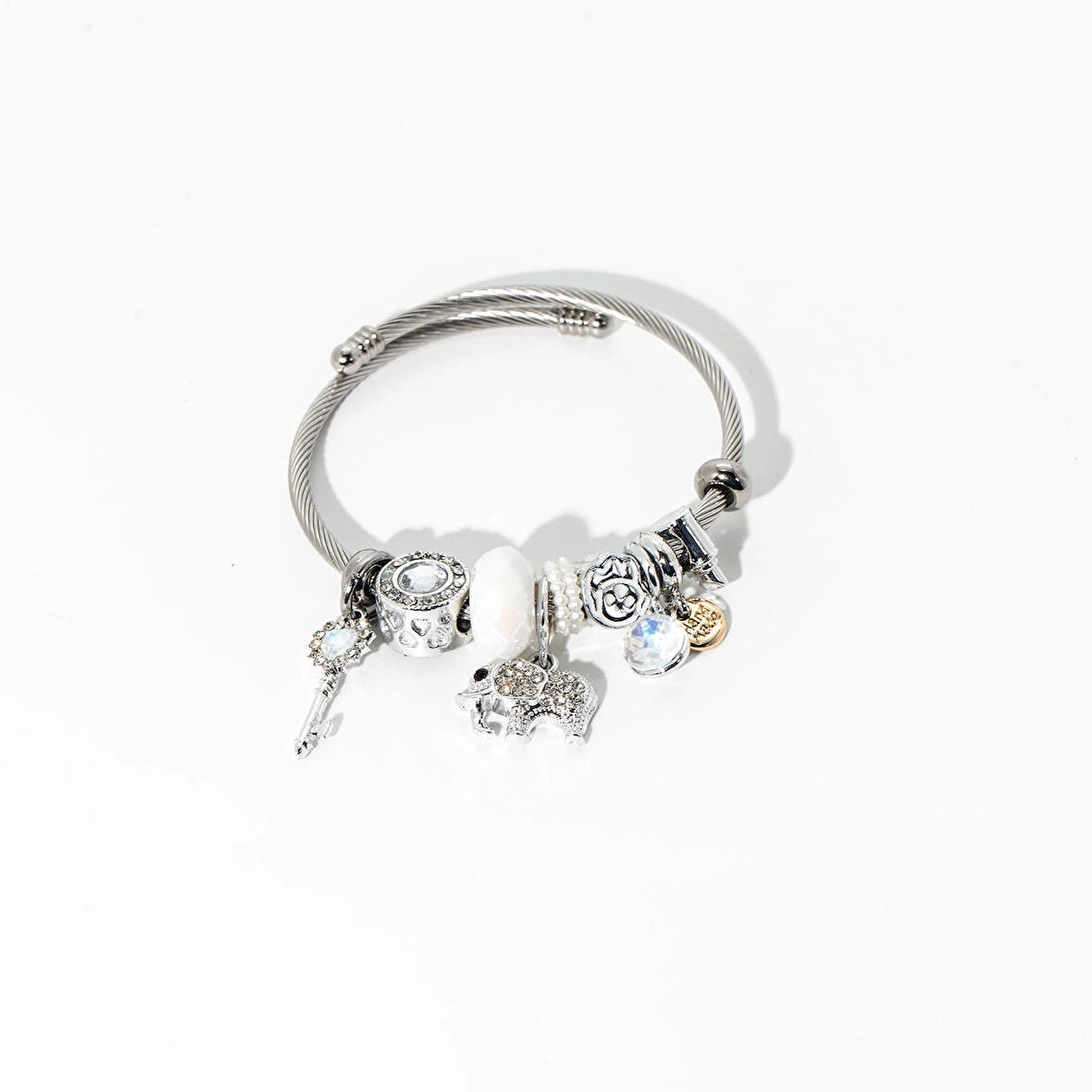 Biem Pandora Model Gümüş Renk Bileklik Beyaz