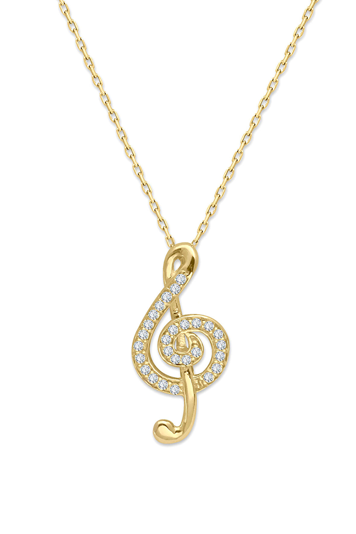 Sol Anahtarı Altın Kolye