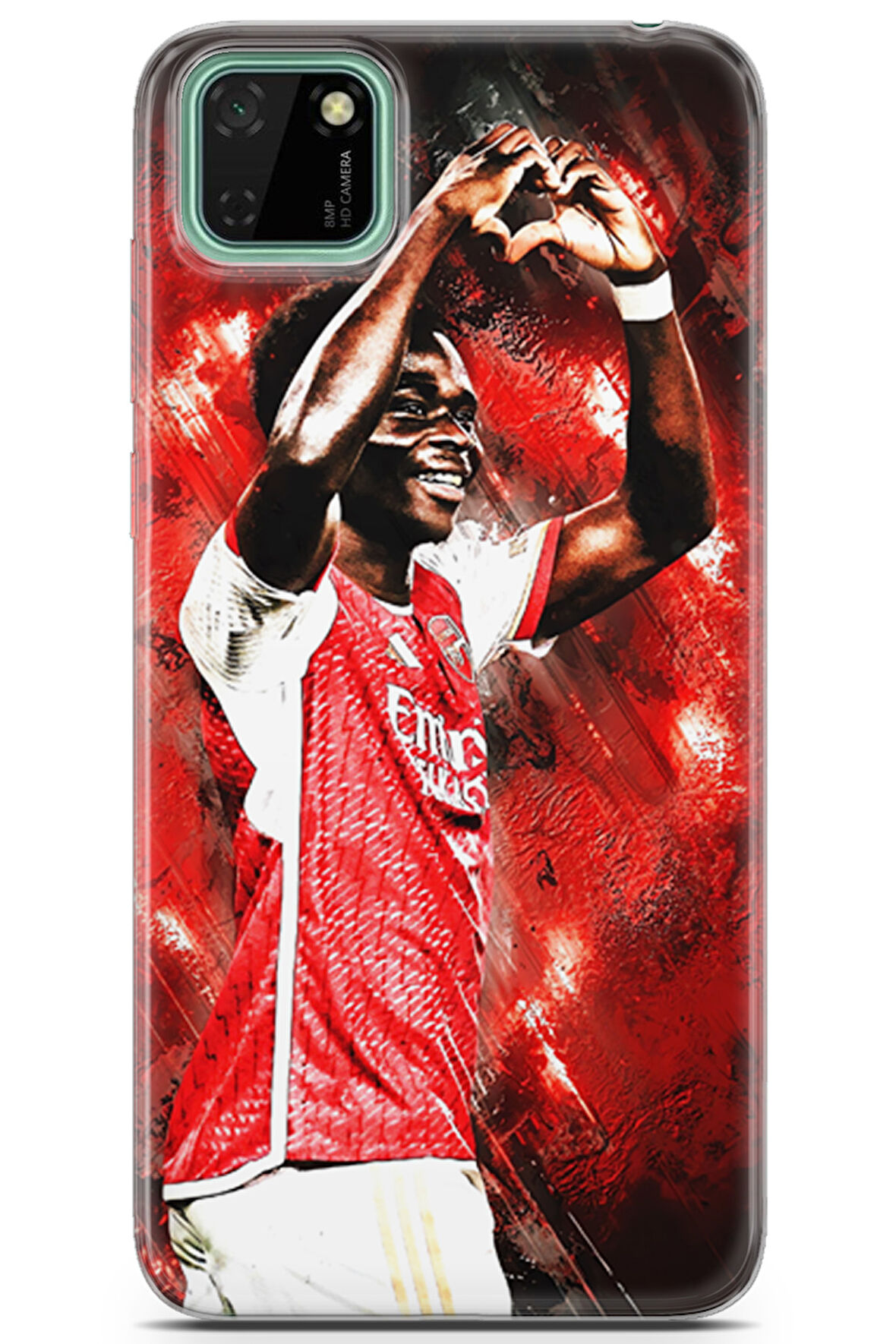Huawei Y5p uyumlu Futbol 6 HD Kapak Bukayo Saka