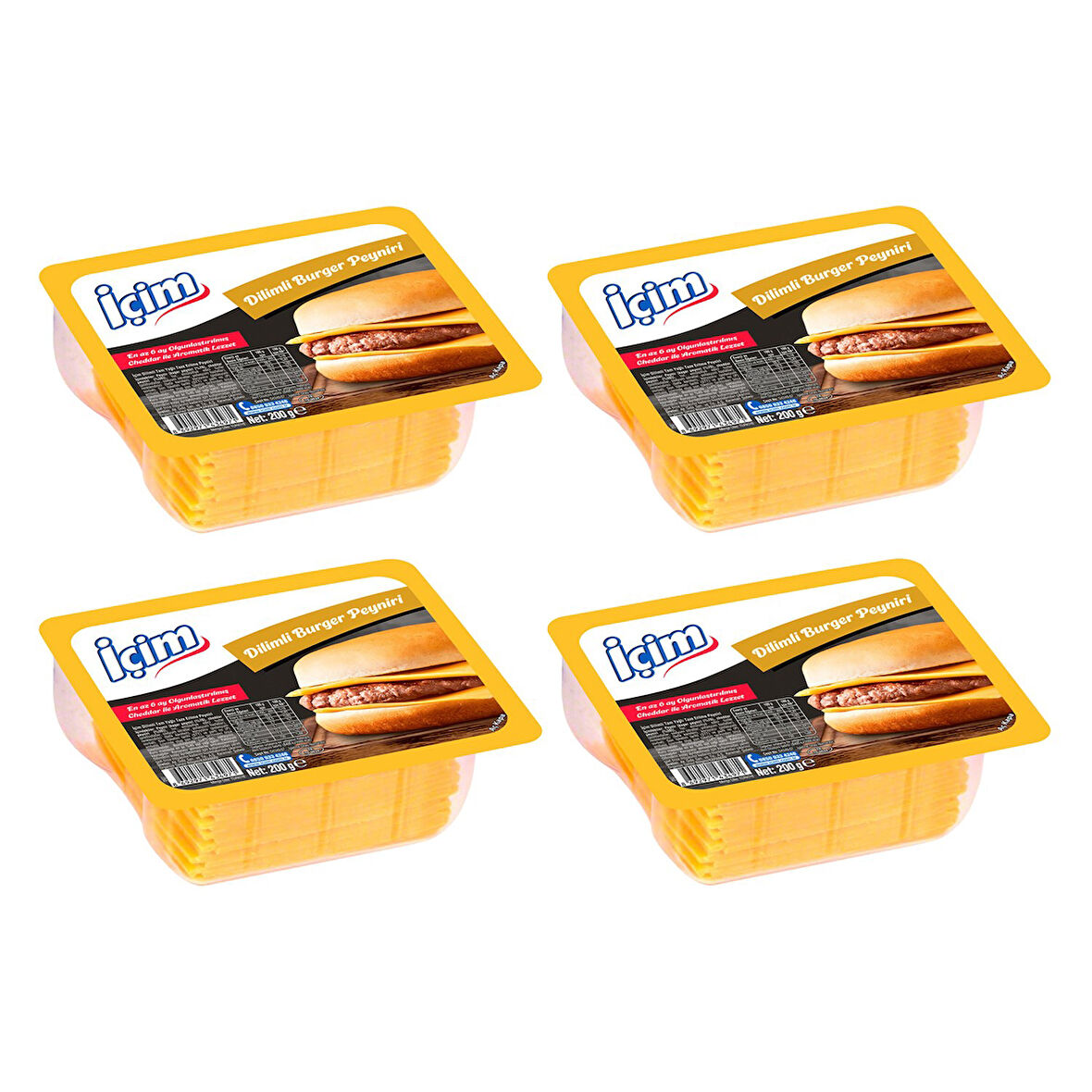 İçim Burger Peyniri Dilimli 200 gr x 4 Adet
