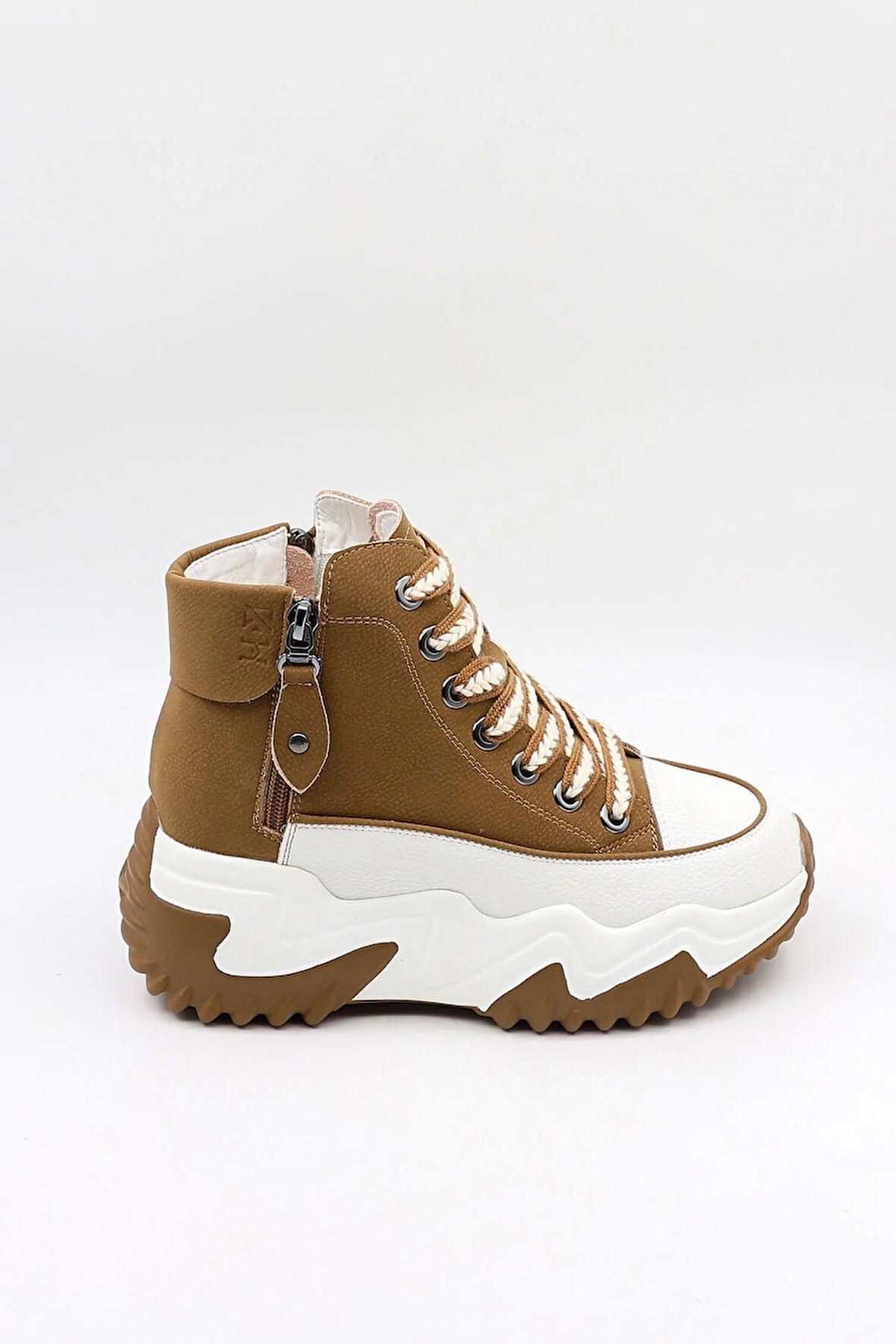 KristeBell İthal Bağcıklı Yüksek Taban Kadın Bot 2046 - Taupe - 36