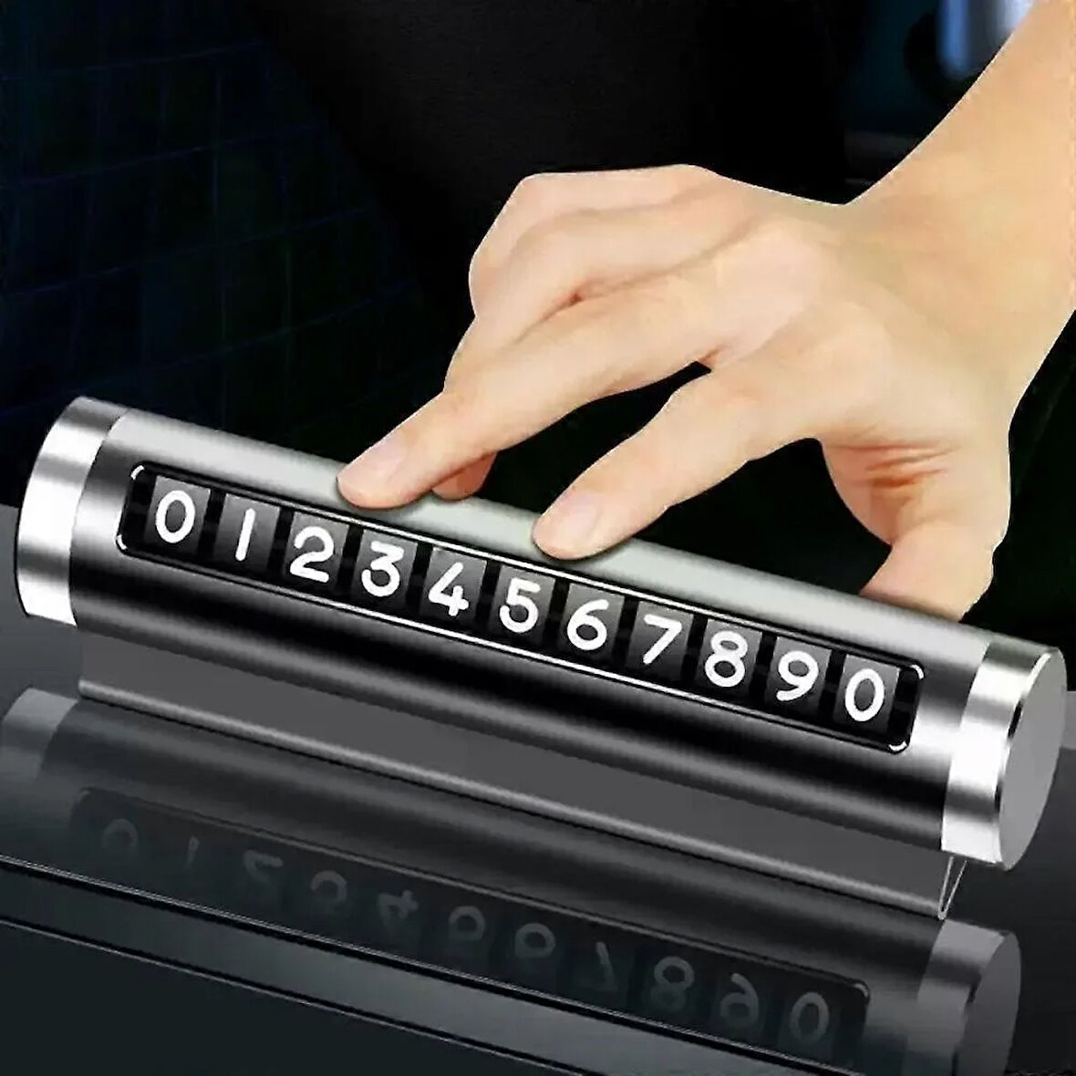 Telefon Numarası Plaka Silindiri Ayarı Renkli Metal Alüminyum Araba Geçici Park Kartı Evrensel Moda Oto Aksesuarları (2818)