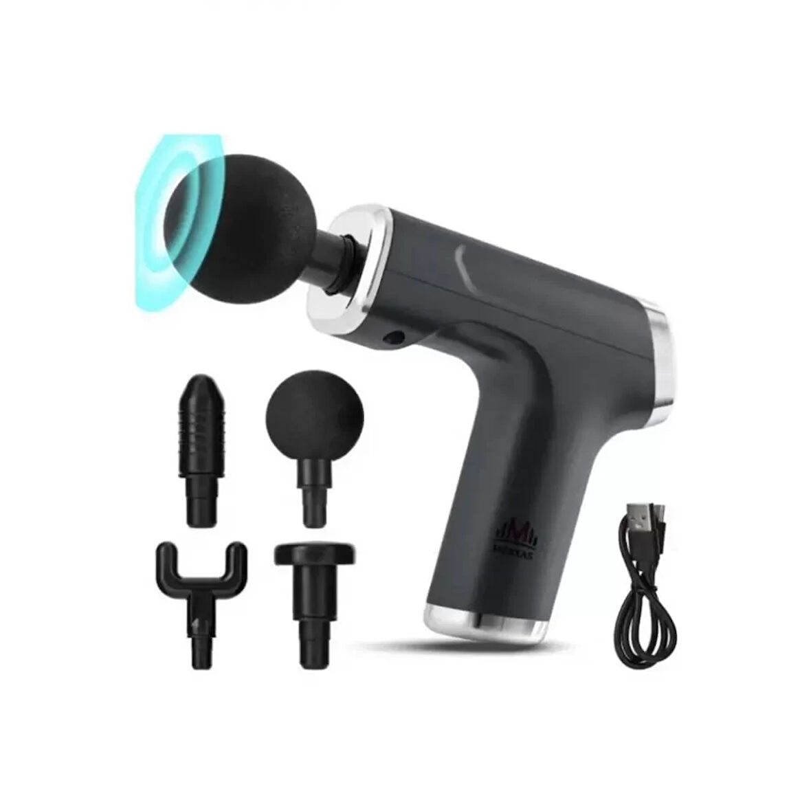 Mini Profesyonel Şarjlı Masaj Aleti 4 Başlıklı KH-800 (2818)