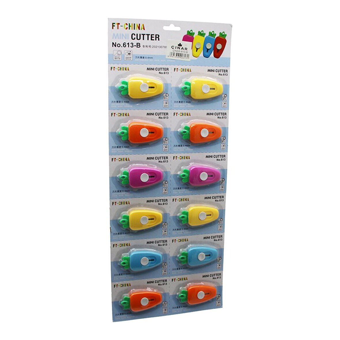 12 ADET HAVUÇ MİNİ CEP - ÇANTA FALÇATA - MAKET BIÇAK (2818)