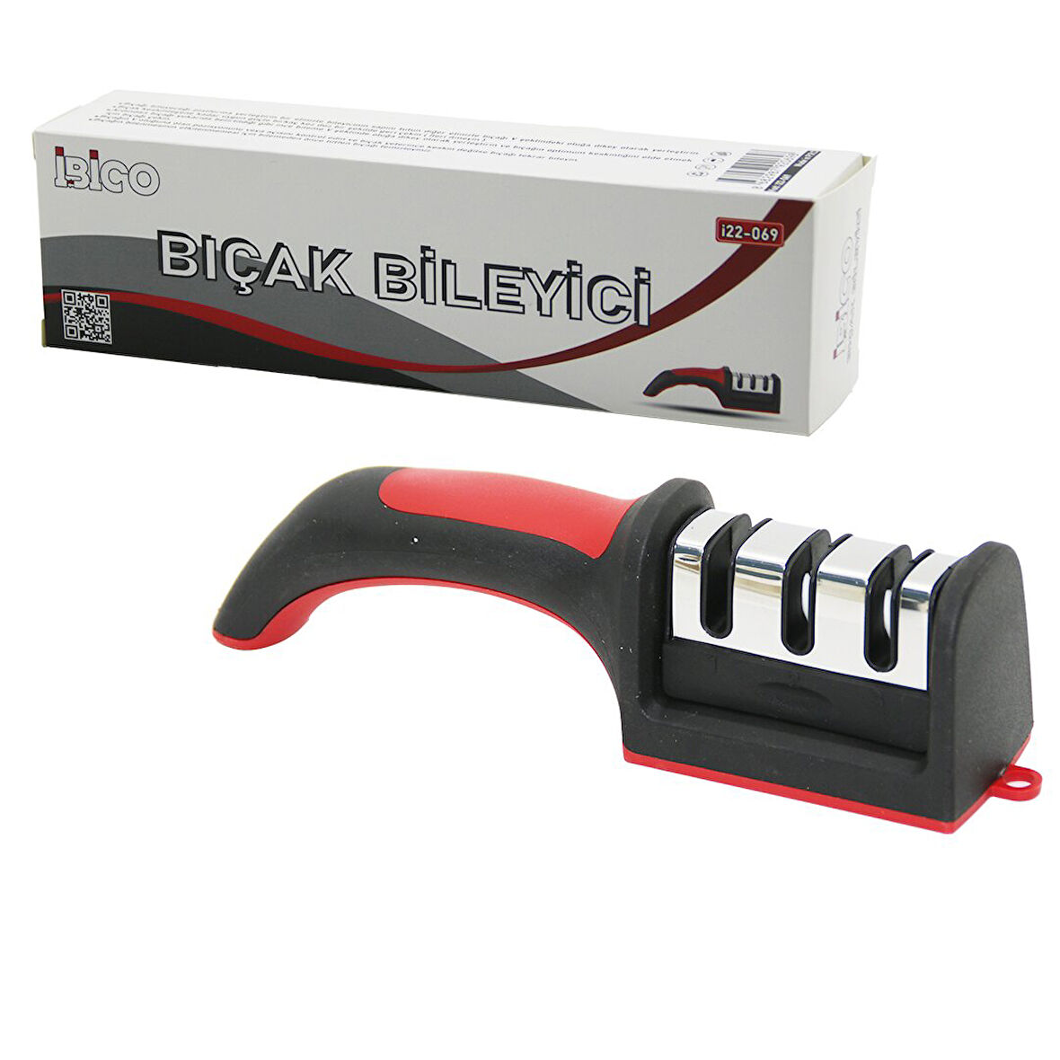 KUTULU  BIÇAK BİLEME  3 BOĞUMLU  RENKLİ PLASTİK SAPLI (2818)