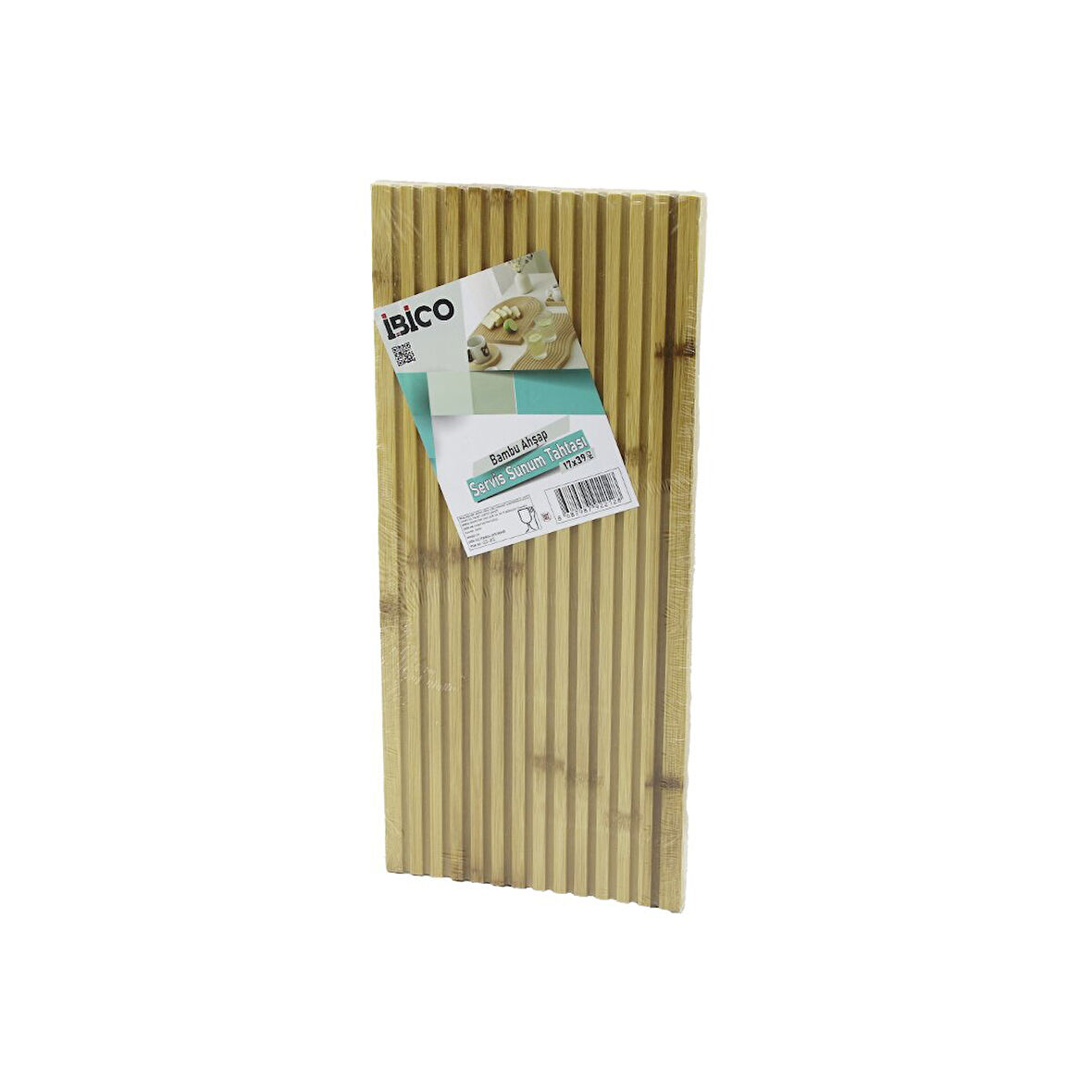 D.GEN  DÜZ KANALLI  ÇİFT TARAF=DÜZ - KANALLI AHŞAP BAMBU SERVİS SUNUM TAHTASI  17 X 39 X 1.5CM (2818)