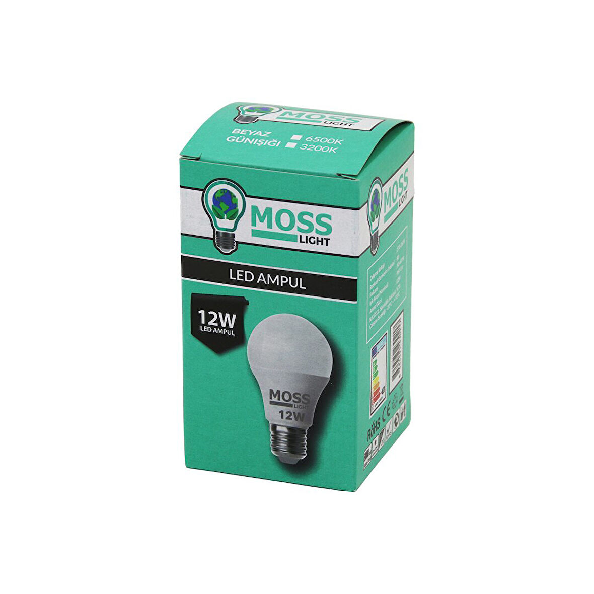 MOSS LIGHT  12W   BEYAZ  LED AMPUL  E27   960Lm   6500K (2818)