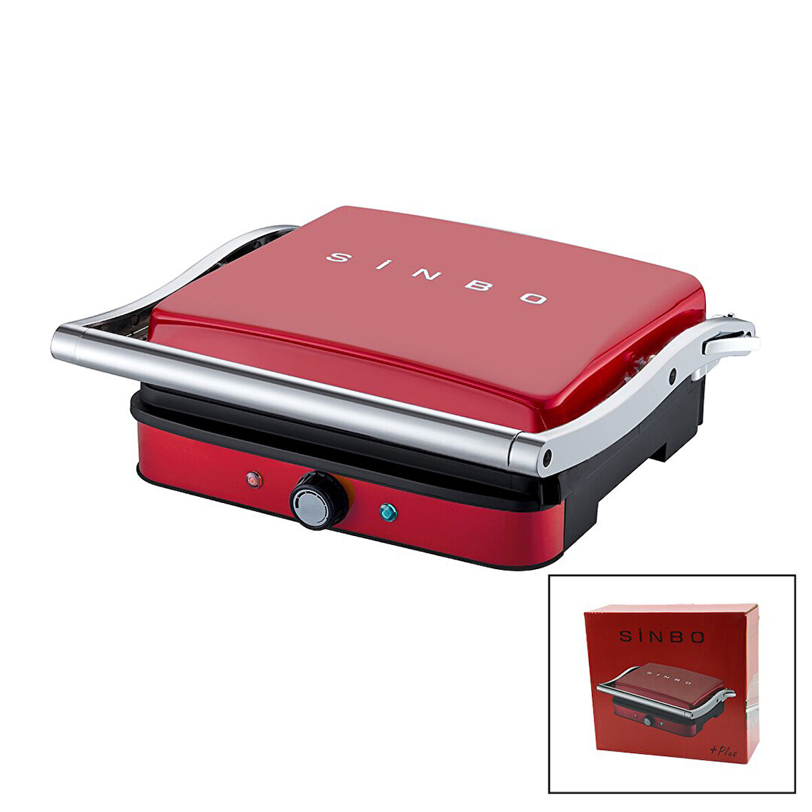 KIRMIZI IZGARA VE TOST MAKİNESİ AYARLANABİLİR ISI 180 DERECE AÇILABİLİR ÜST GÖVDE SSM-2571 (2818)