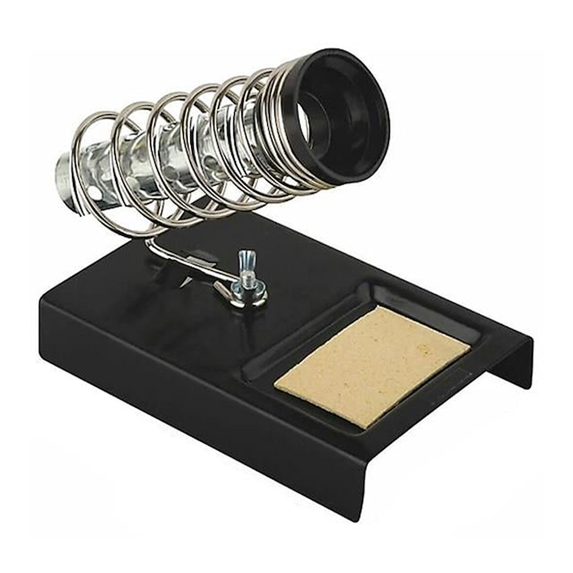 Yaylı Tip Süngerli Havya Tutucu Metal Standı Siyah (2818)