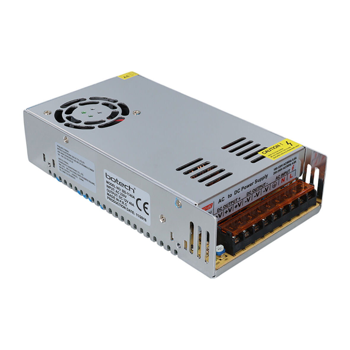 BOTECH BS-1140A 12 VOLT - 40 AMPER 480 WATT  METAL KASA ADAPTÖR (2818)