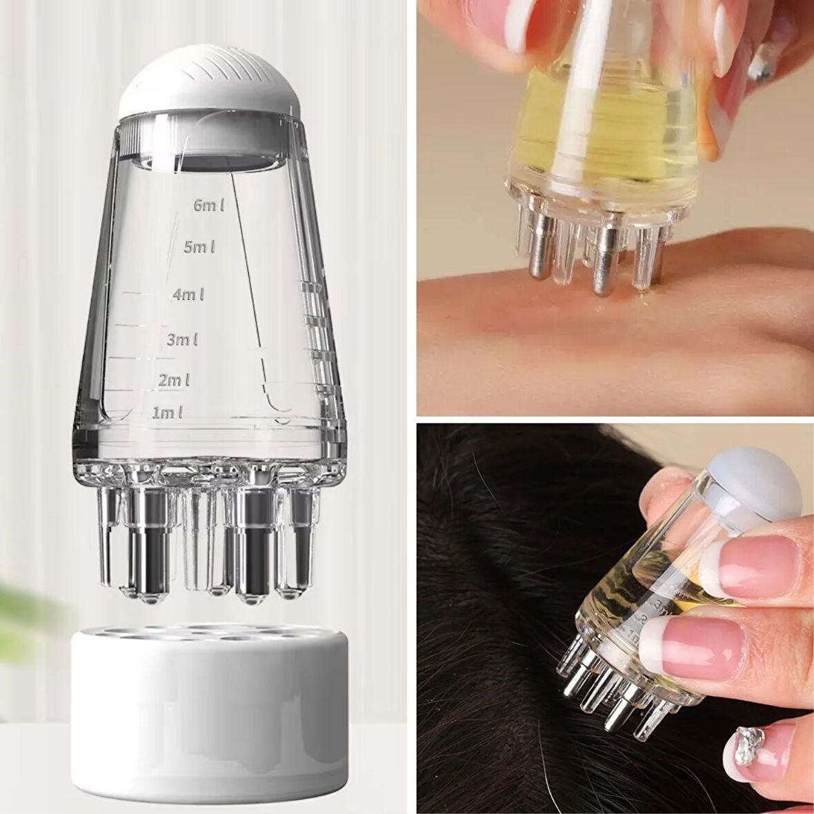 Mini Saç Derisi ve Cilt Bakım Serum Aplikatörü Saç Serum Şişesi (2818)