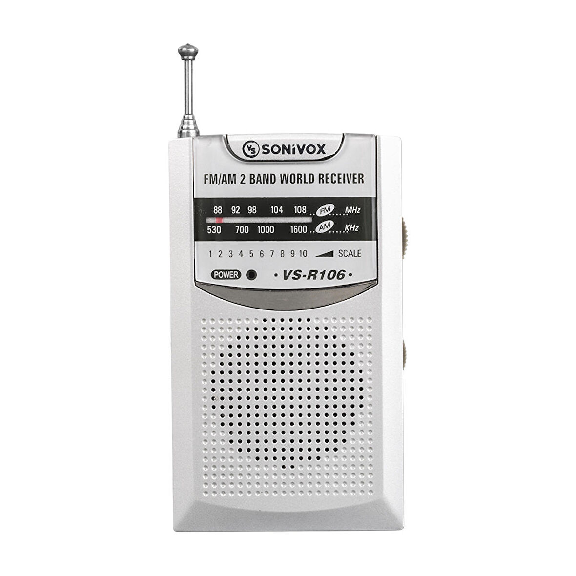 GÜMÜŞ RENK CEP TİPİ ANALOG FM RADYO VS-R106 (2818)