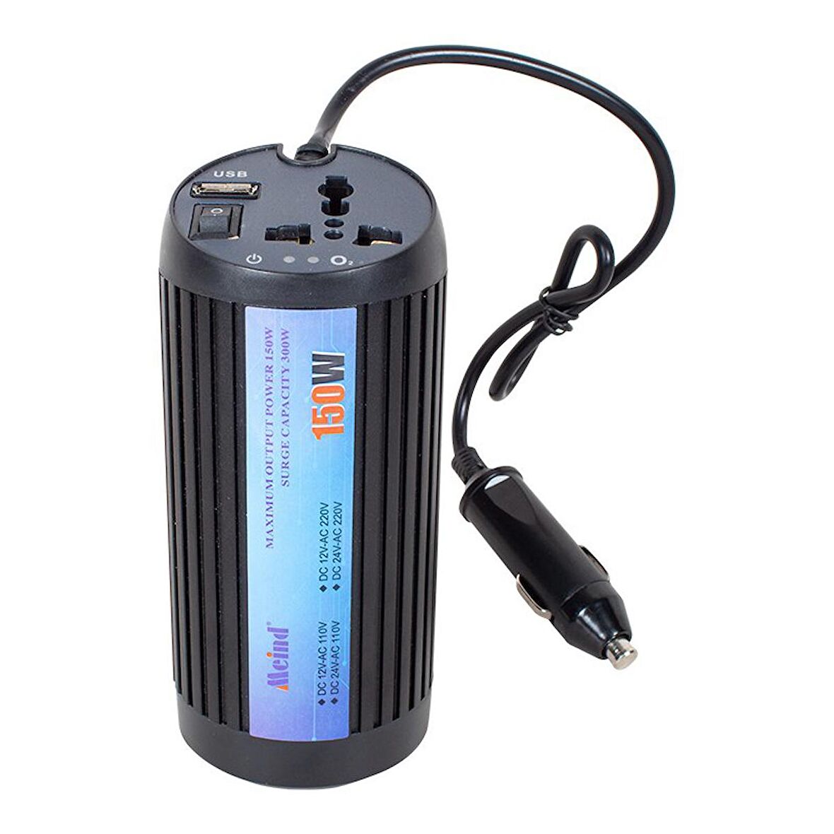 12 VOLT - 150 WATT USBLİ ÇAKMAKTAN ARAÇ POWER INVERTER (2818)