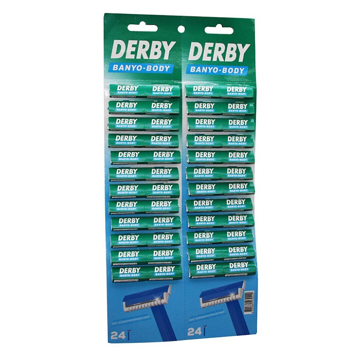 DERBY BANYO BODY TEK BIÇAK KARTELALI JİLET 48PCS (2818)