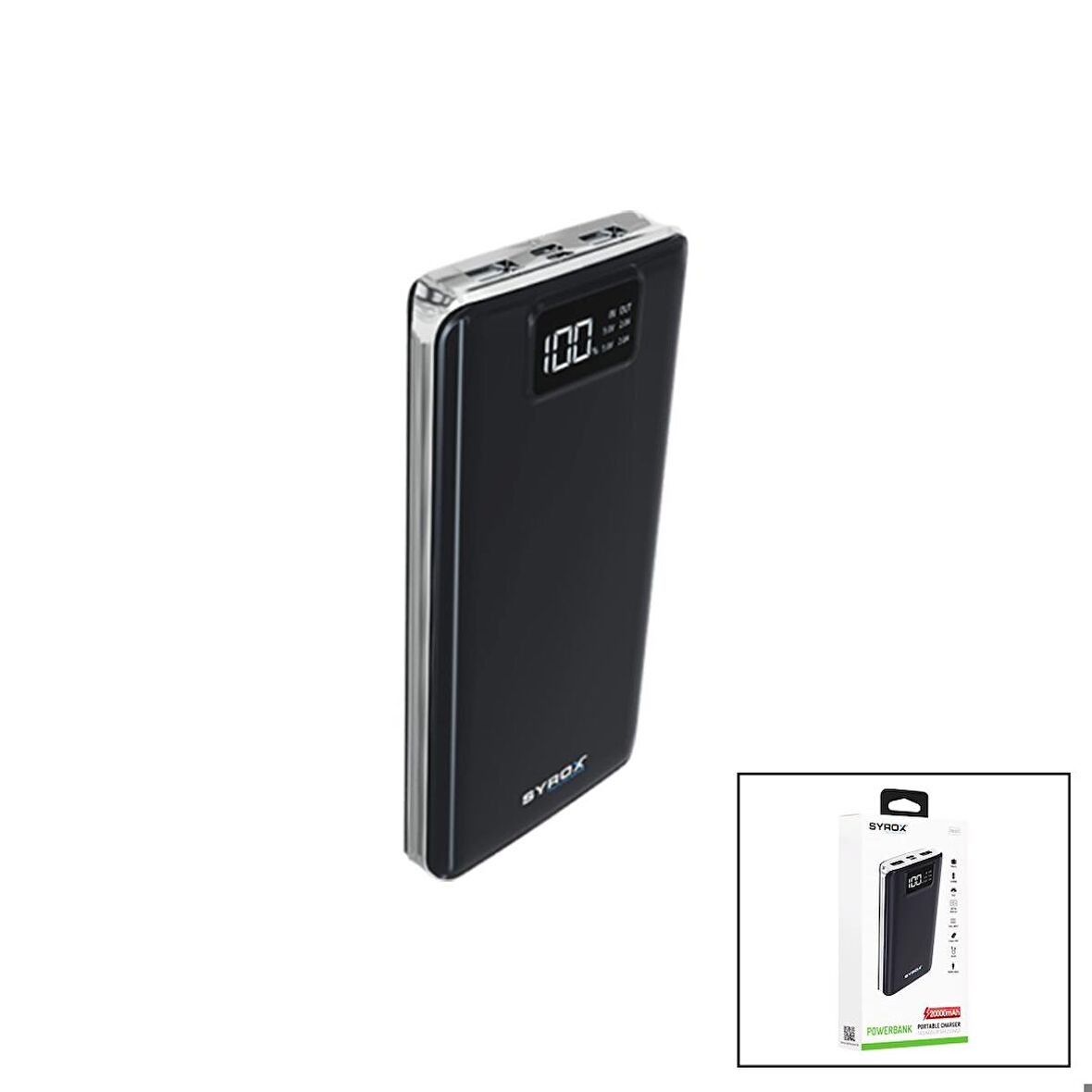 20.000MAH LED DİJİTAL POWERBANK 2 GİRİŞ - 2 ÇIKIŞ (2818)