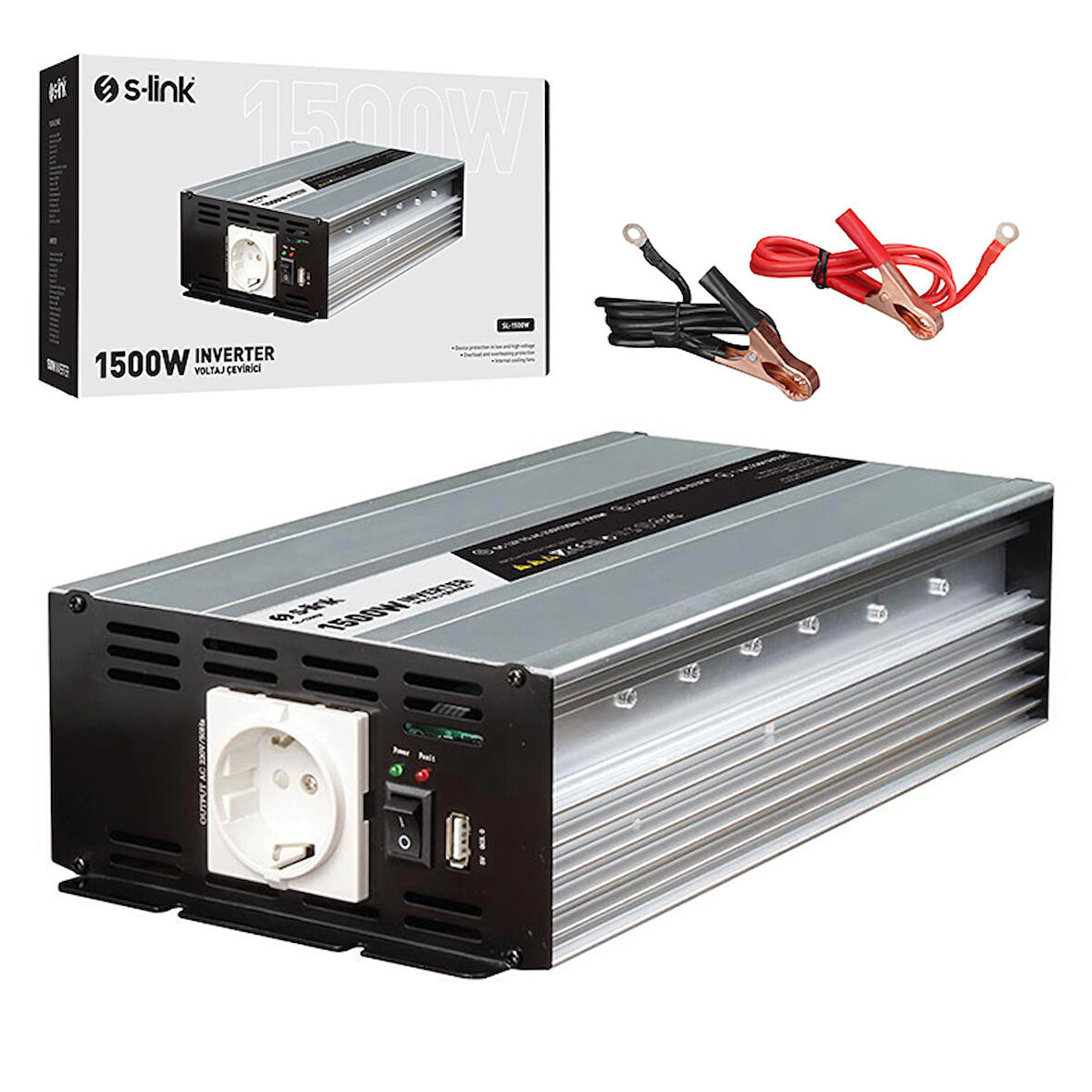 S-LINK SL-1500W 1500W DC12V-AC230V INVERTER (2818)